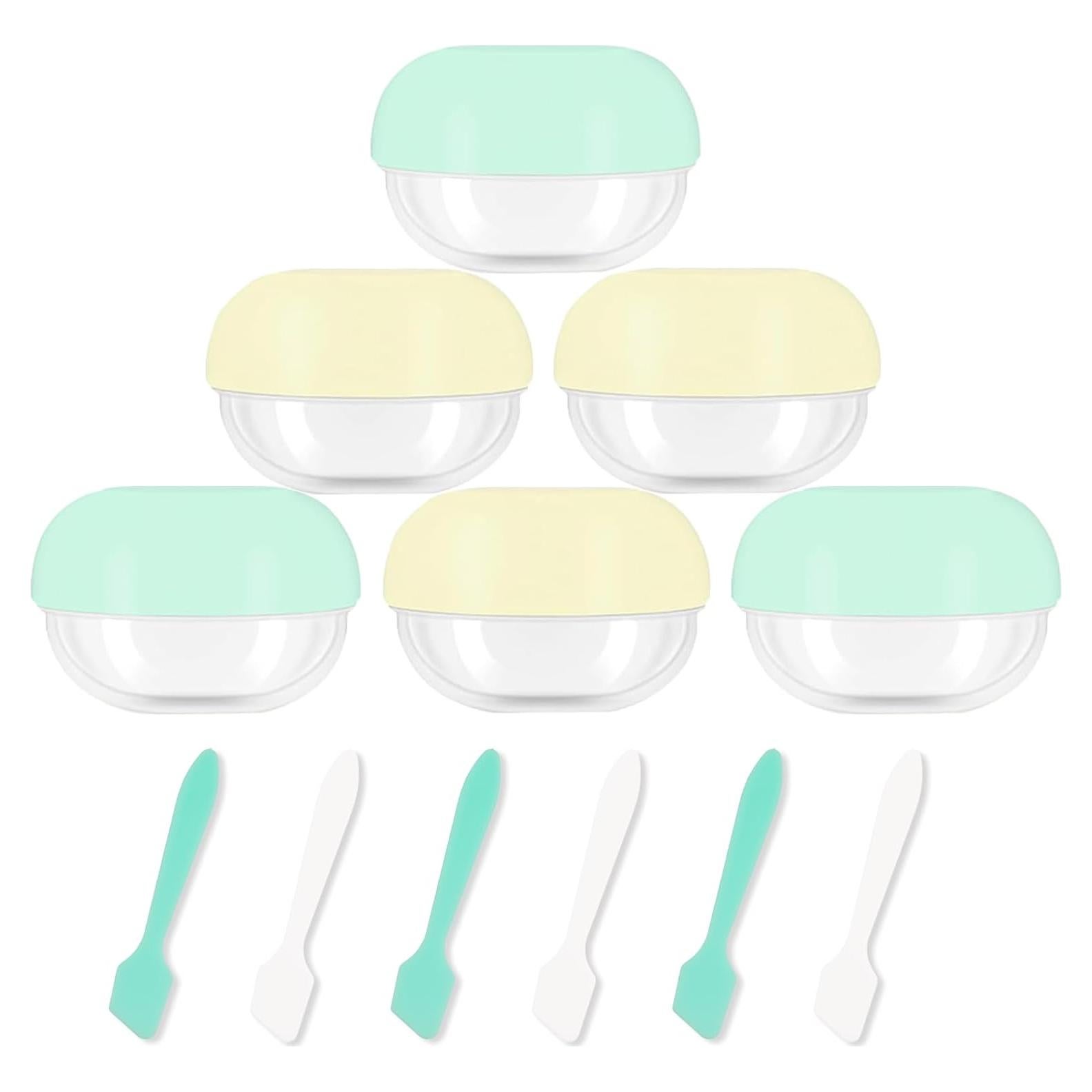 Kit de Viaje 12 Pcs Pretwad: 6 Tarros 10ml y 6 Cucharas