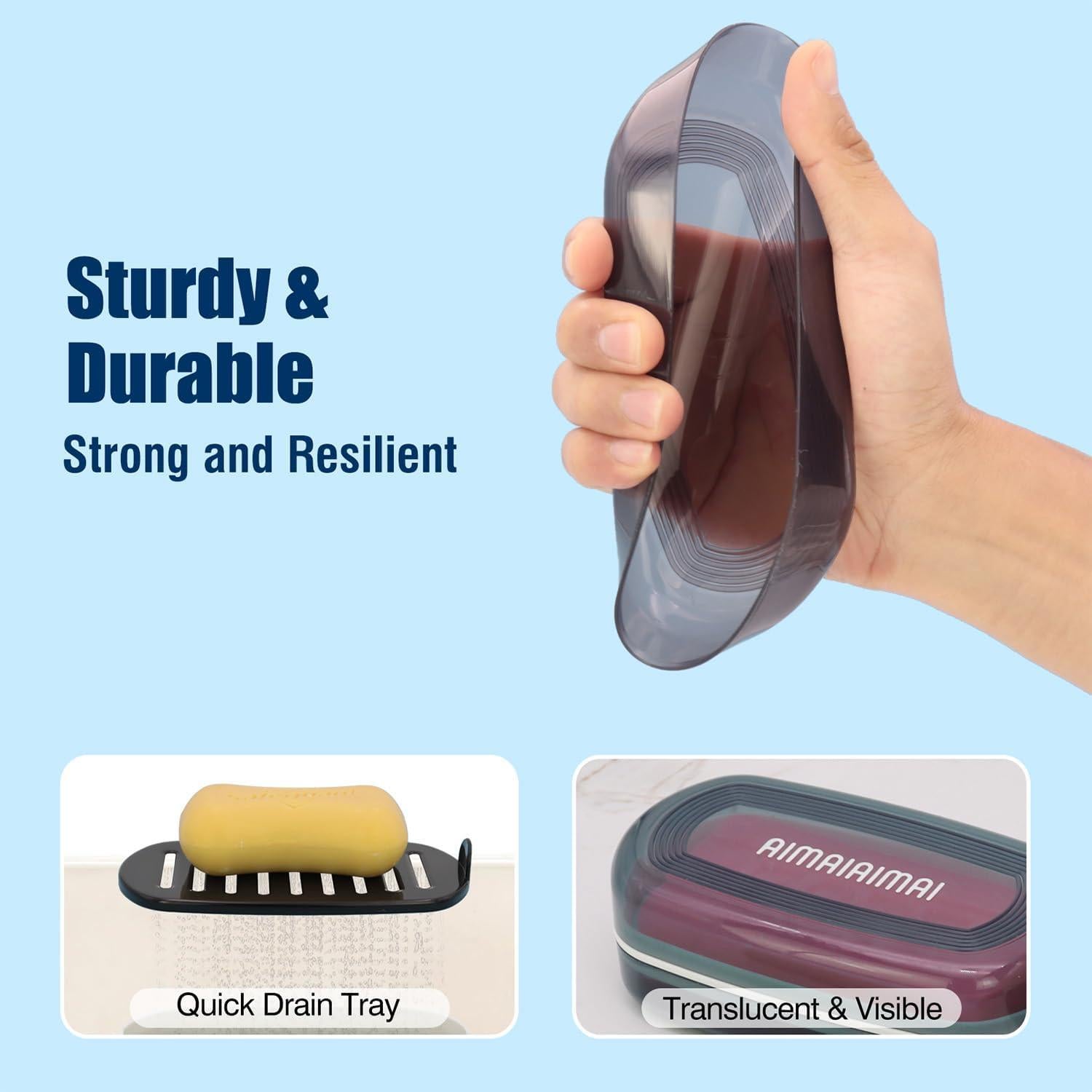 Estuche de viaje para champú en barra AIMAIAIMAI - Negro