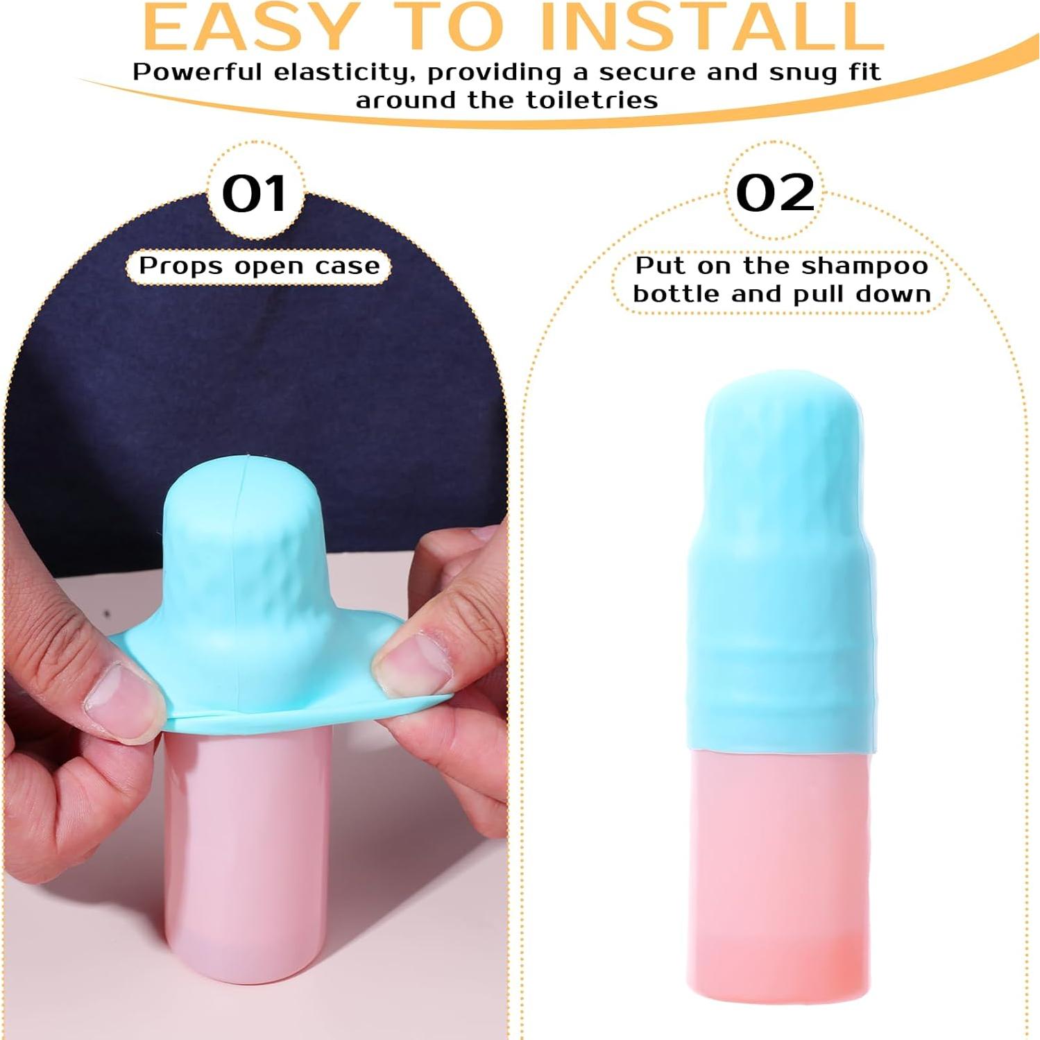 Paquete de 10 fundas de silicona JIYIN para botellas de viaje