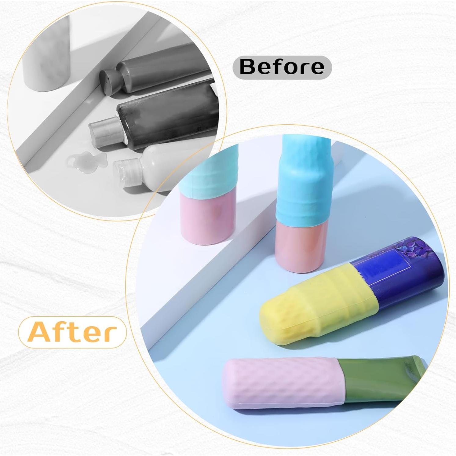 Paquete de 10 fundas de silicona JIYIN para botellas de viaje