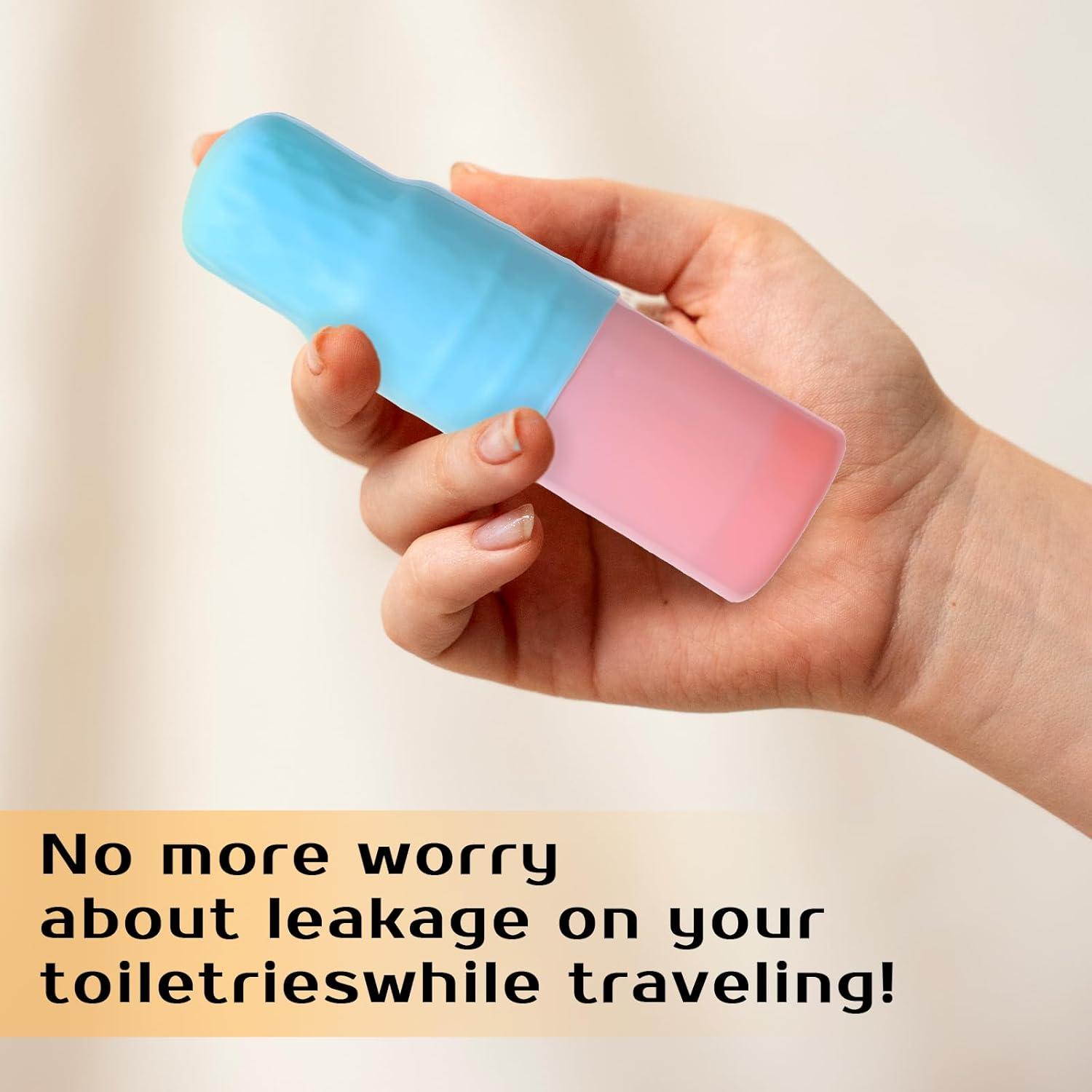 Paquete de 10 fundas de silicona JIYIN para botellas de viaje