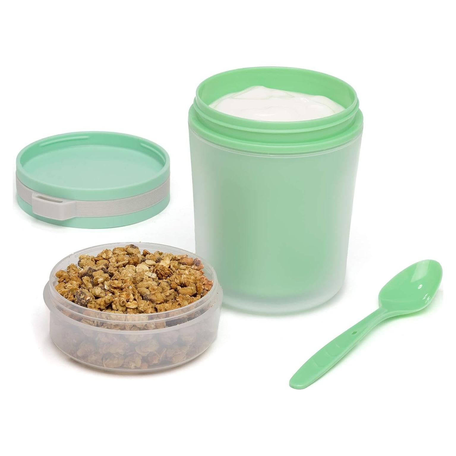 Contenedor de Yogur Aislado Goodful 396g con Cuchara Reutilizable