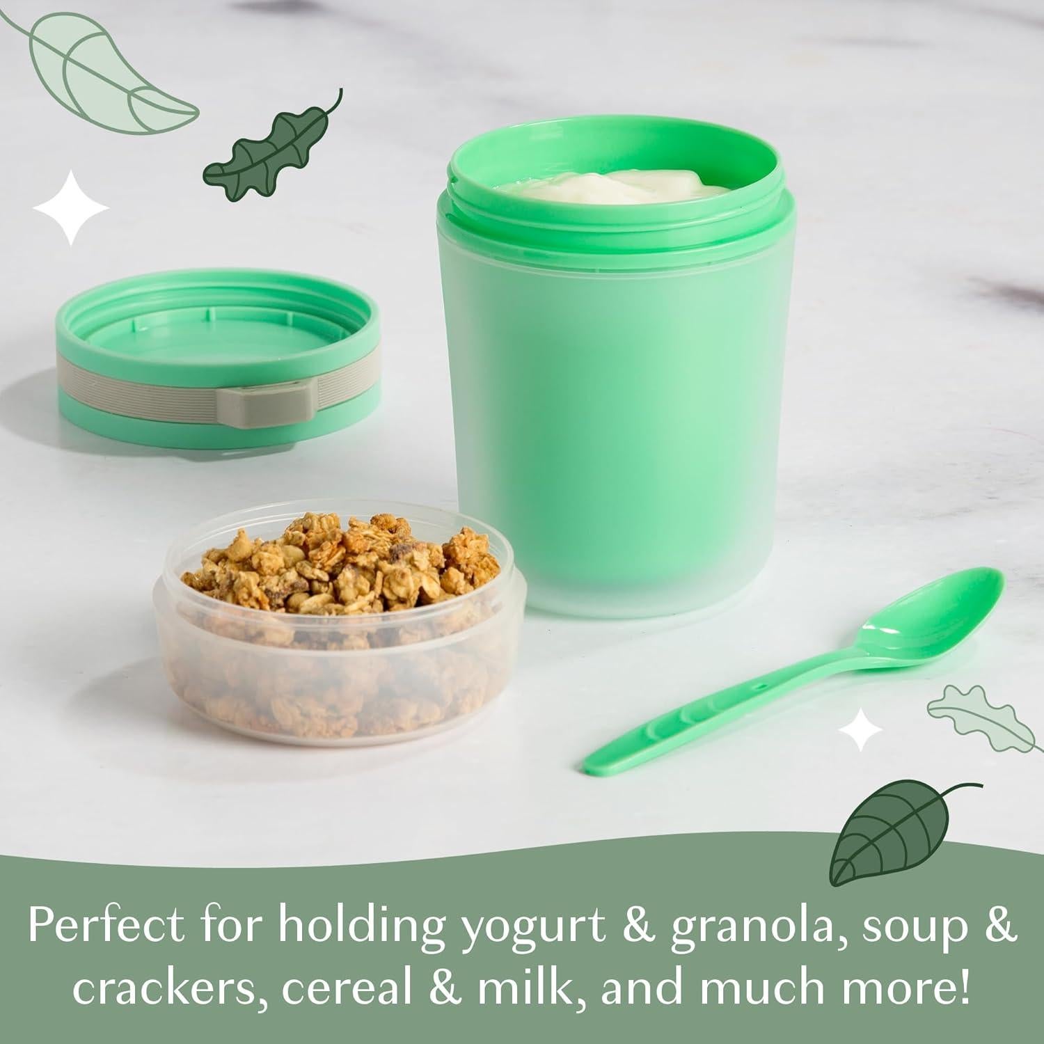 Contenedor de Yogur Aislado Goodful 396g con Cuchara Reutilizable