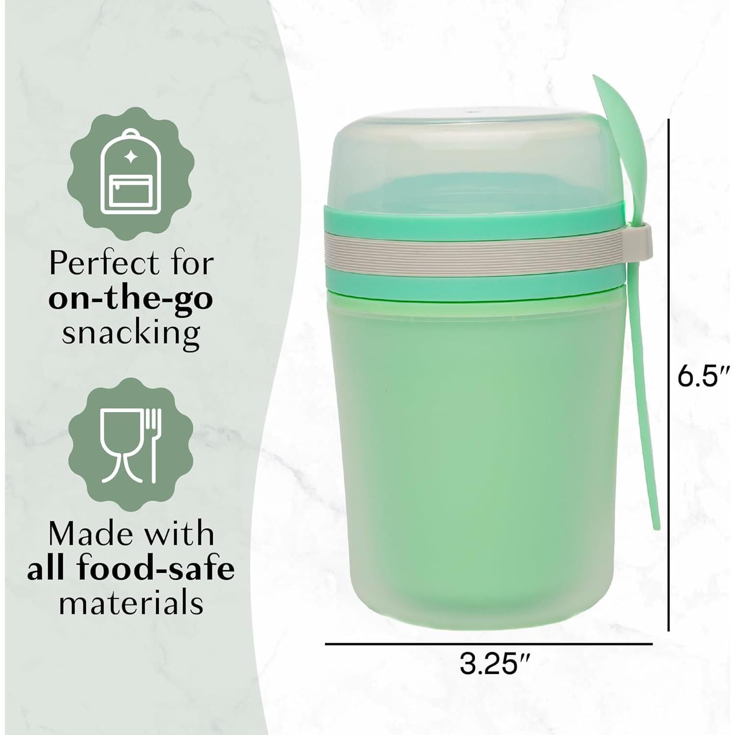 Contenedor de Yogur Aislado Goodful 396g con Cuchara Reutilizable