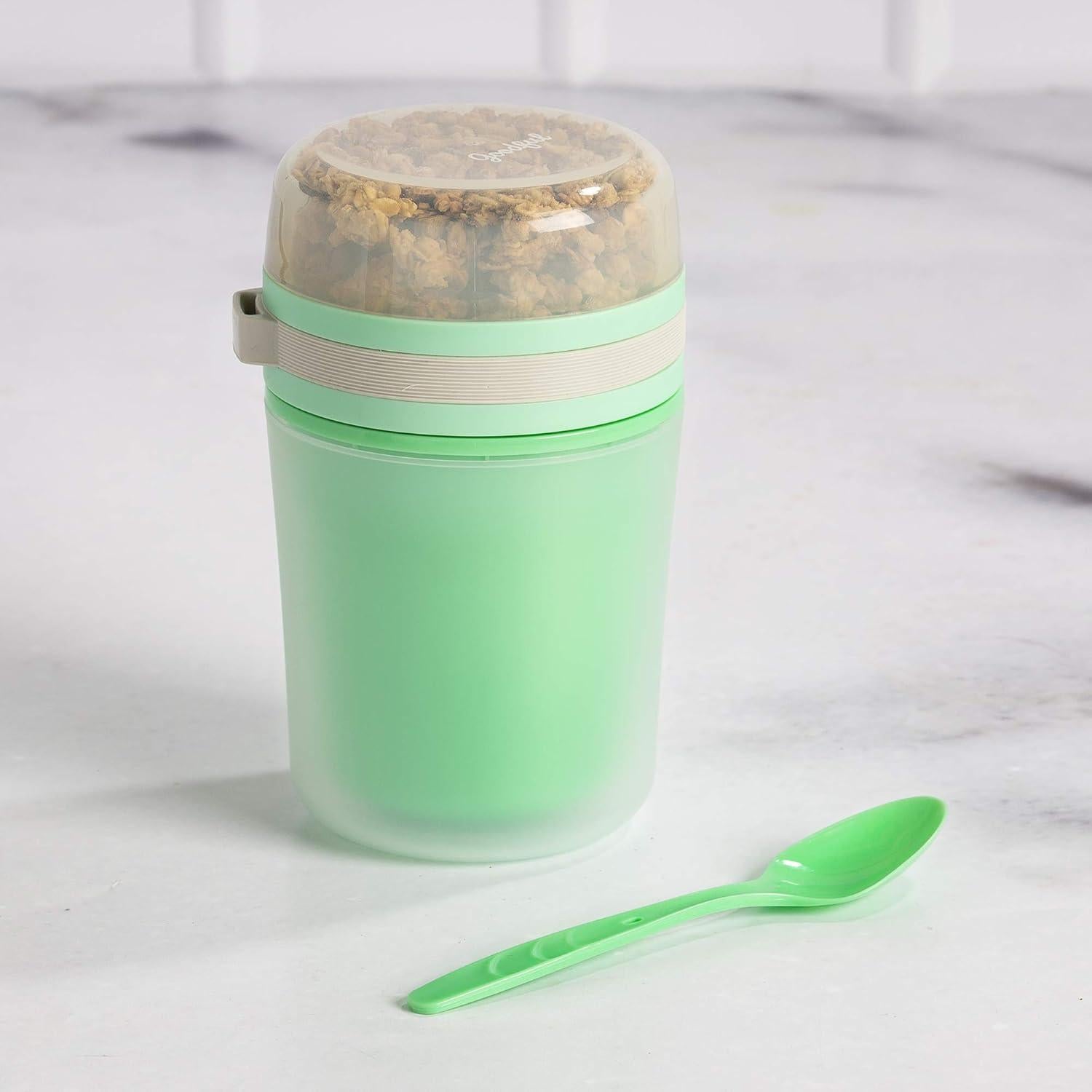 Contenedor de Yogur Aislado Goodful 396g con Cuchara Reutilizable