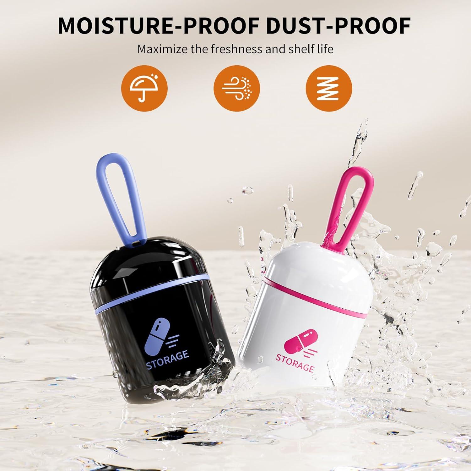 Porta píldoras llavero ONTERATE 3.56x4.70cm a prueba de humedad