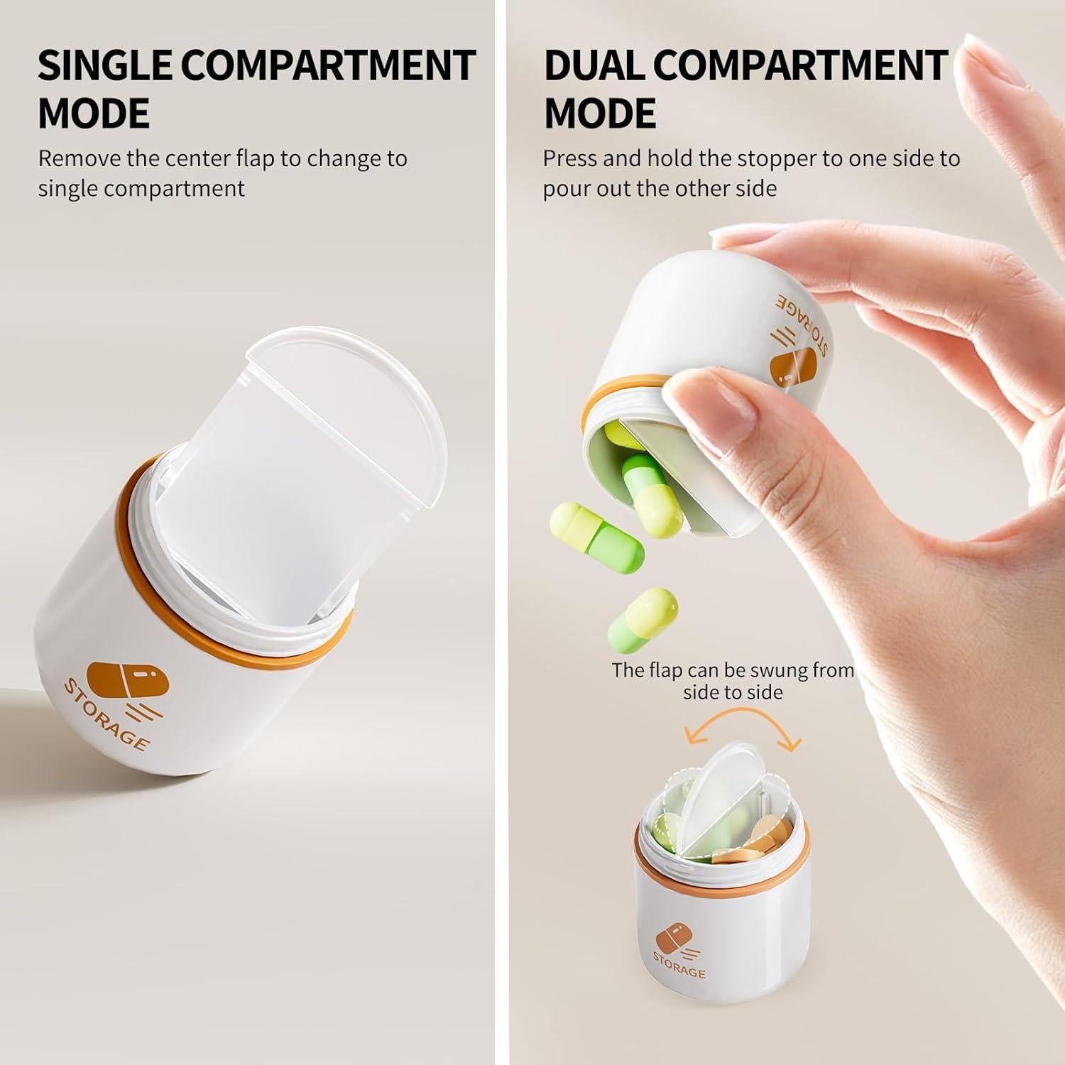 Porta píldoras llavero ONTERATE 3.56x4.70cm a prueba de humedad