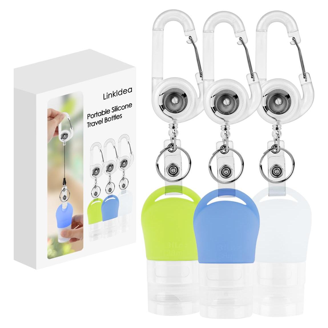 Conjunto de Botellas de Silicona Portátiles Linkidea 38.4 ml x 3