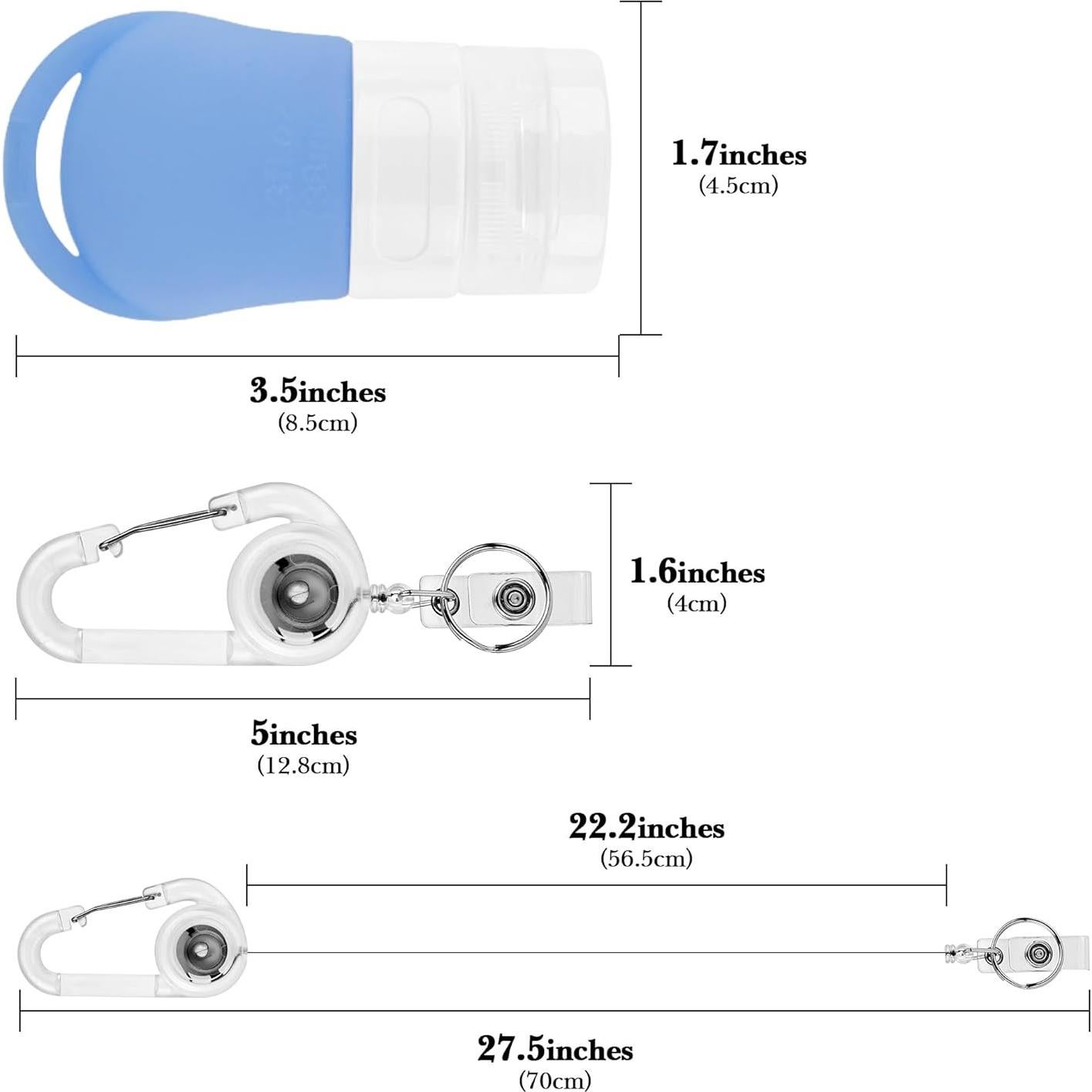 Conjunto de Botellas de Silicona Portátiles Linkidea 38.4 ml x 3