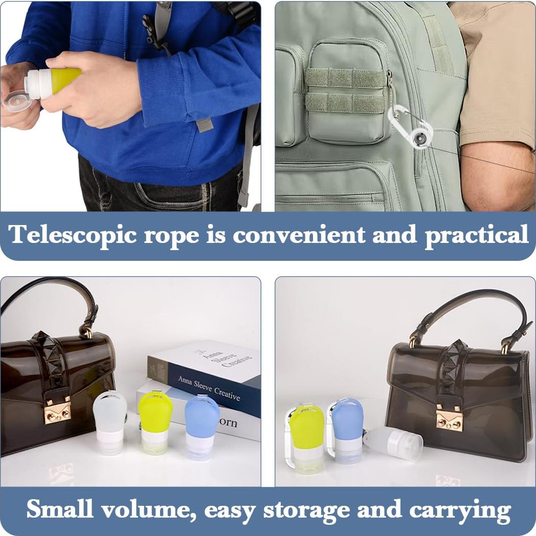 Conjunto de Botellas de Silicona Portátiles Linkidea 38.4 ml x 3