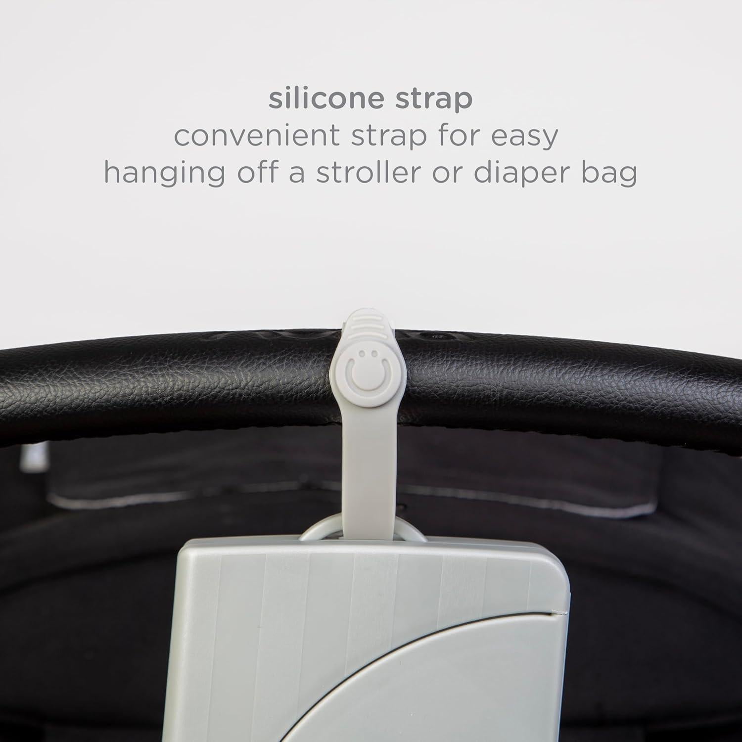 Dispensador de Toallitas Ubbi On-The-Go Gris - Portátil y Compacto