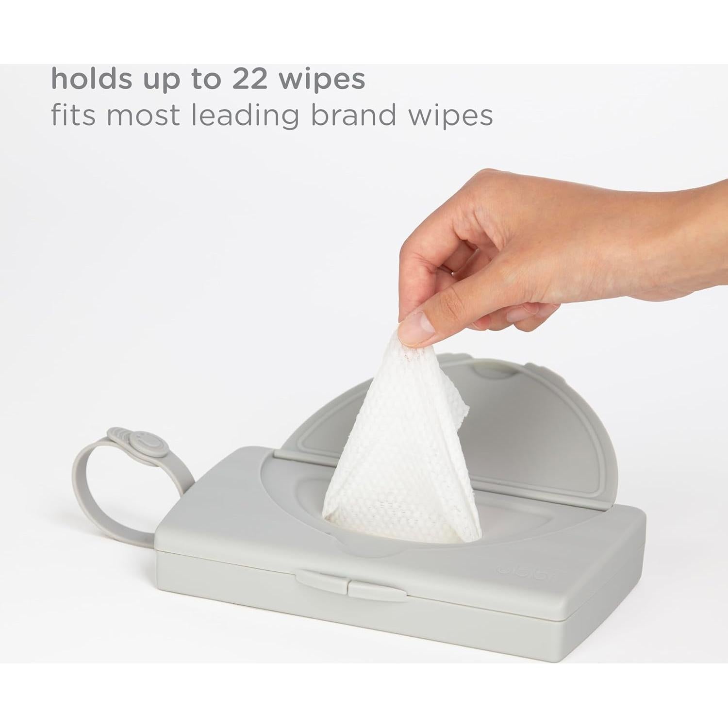 Dispensador de Toallitas Ubbi On-The-Go Gris - Portátil y Compacto