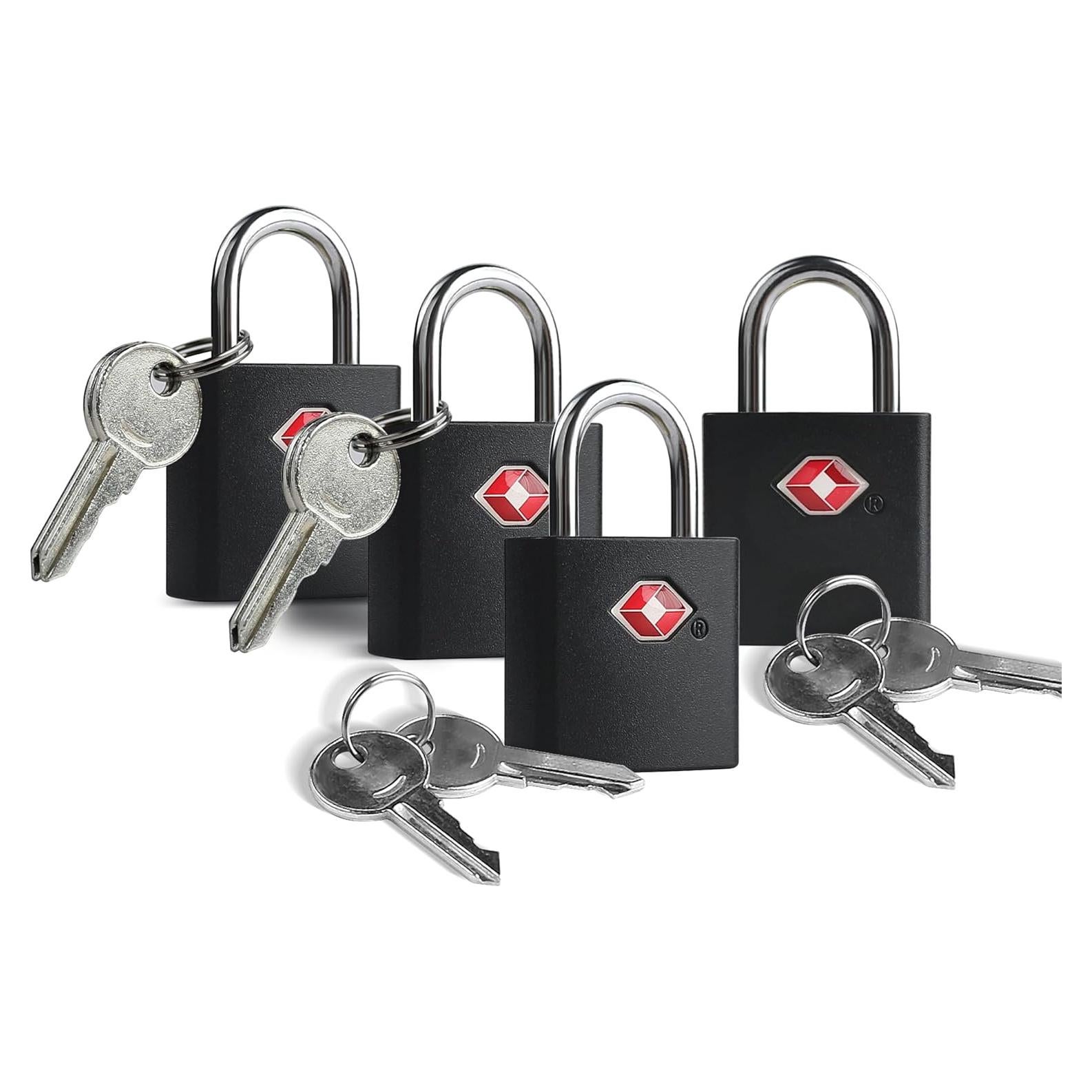 Candados TSA de Metal UP Security - Paquete de 4 Llaves