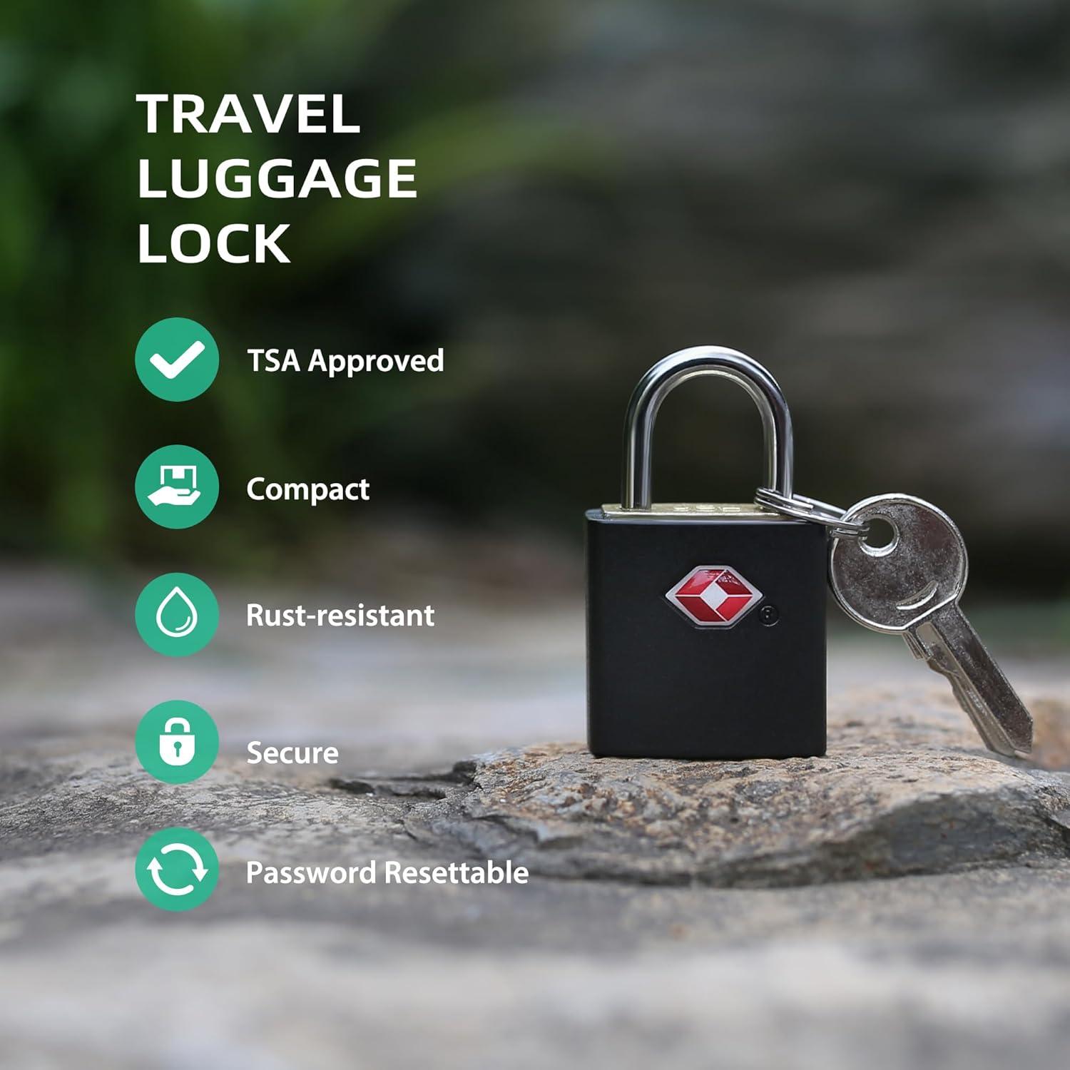 Candados TSA de Metal UP Security - Paquete de 4 Llaves