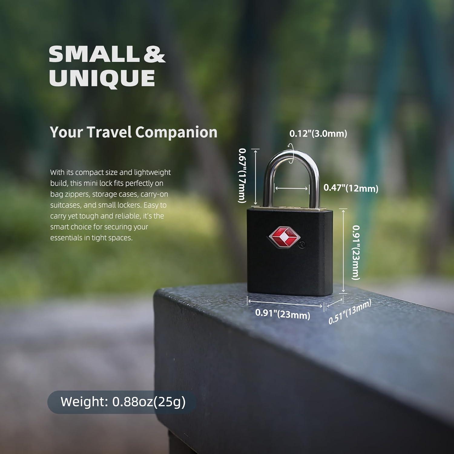 Candados TSA de Metal UP Security - Paquete de 4 Llaves