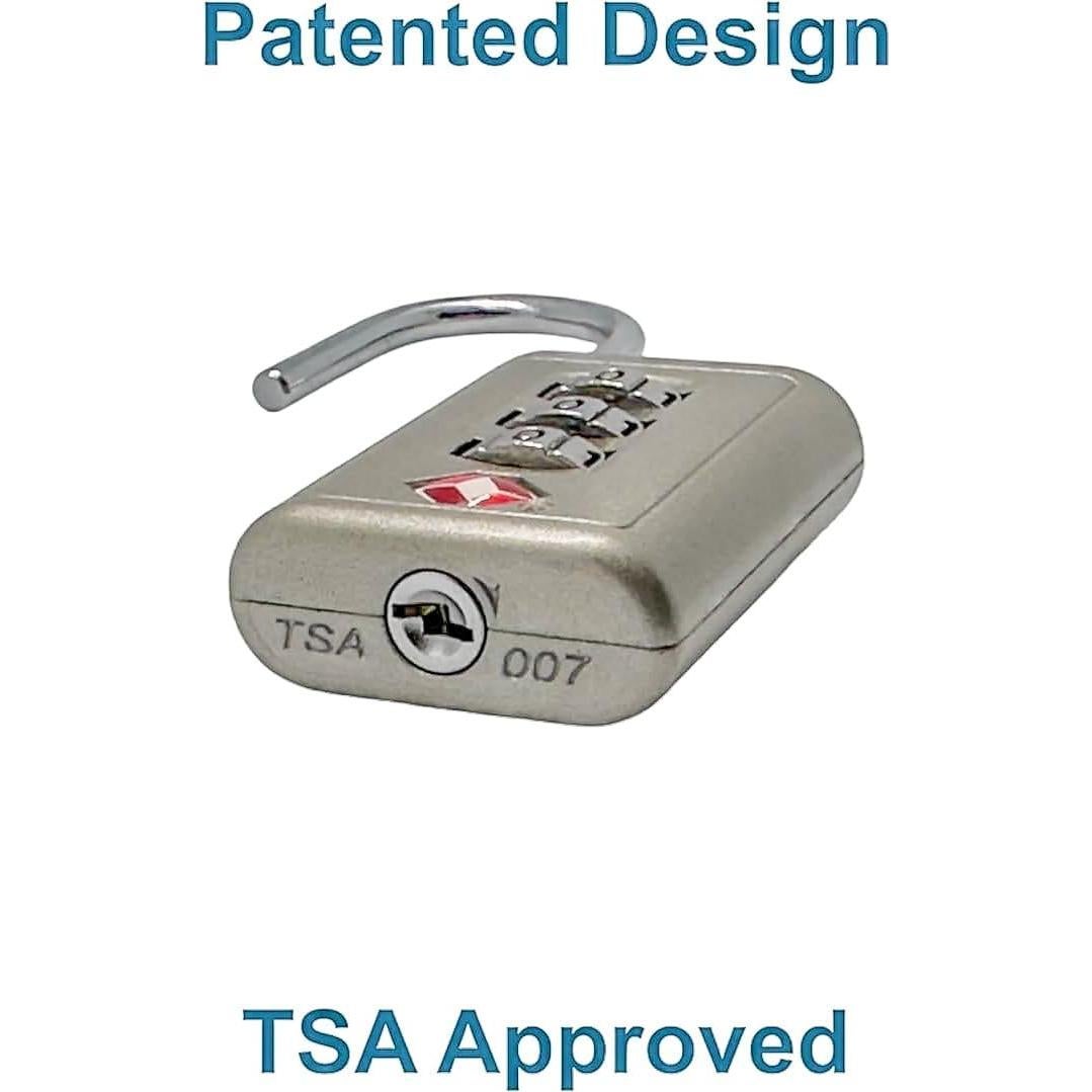 Candado de Combinación TSA Arkali 3 Dígitos Antirrobo Metal