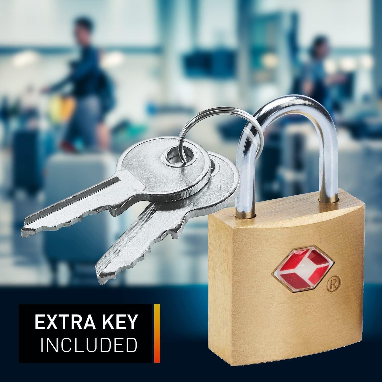 Candado TSA Mini de Latón Lewis N. Clark - Paquete de 3