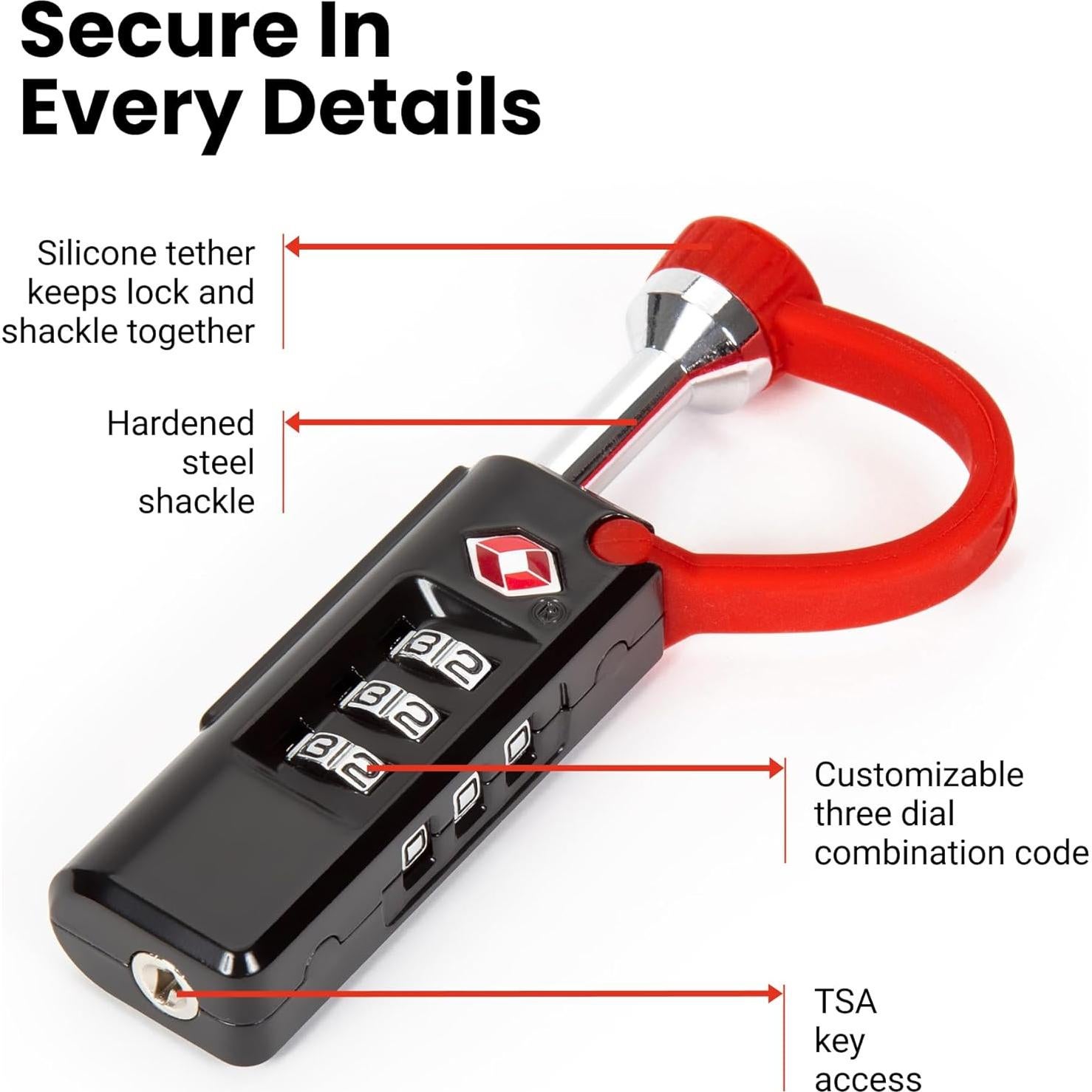 Cerradura de Equipaje TSA NANUK 900-TSALOCK - Resistente y Segura