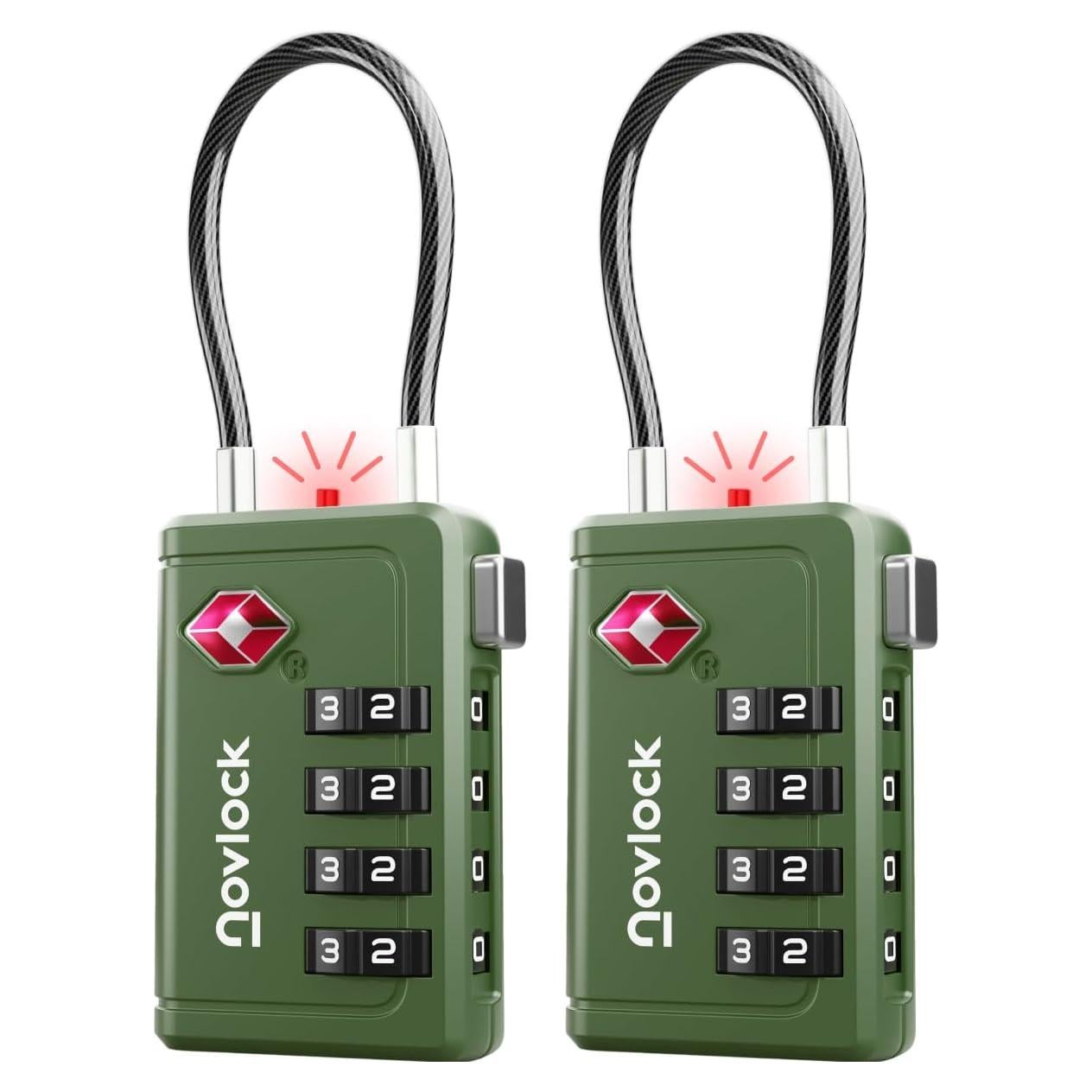 Candados de Equipaje TSA NovLock con Indicador de Inspección, 2 Piezas