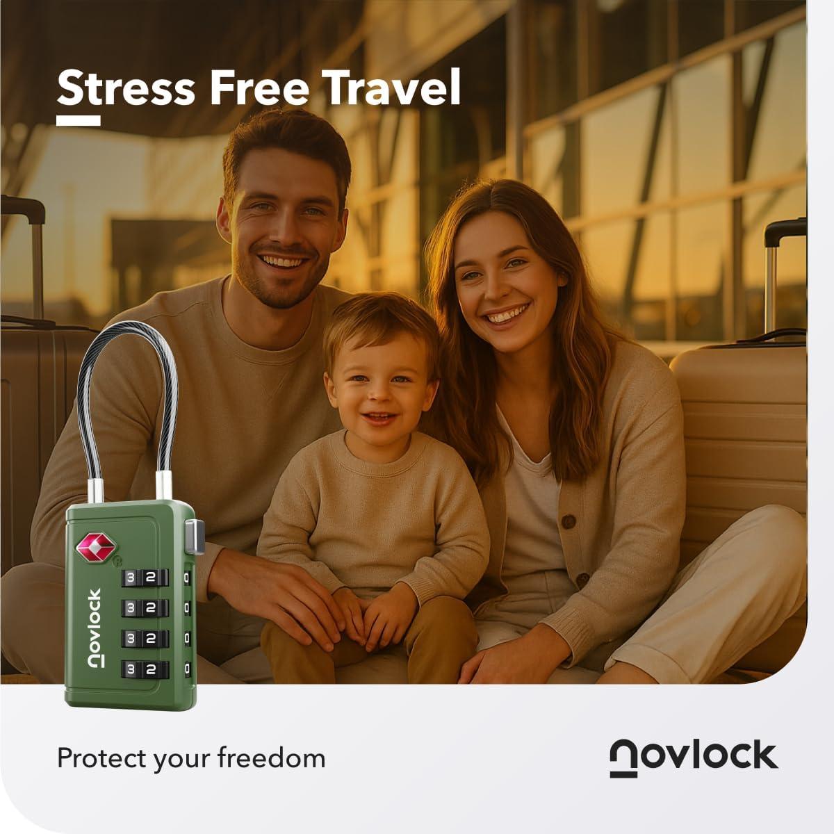 Candados de Equipaje TSA NovLock con Indicador de Inspección, 2 Piezas