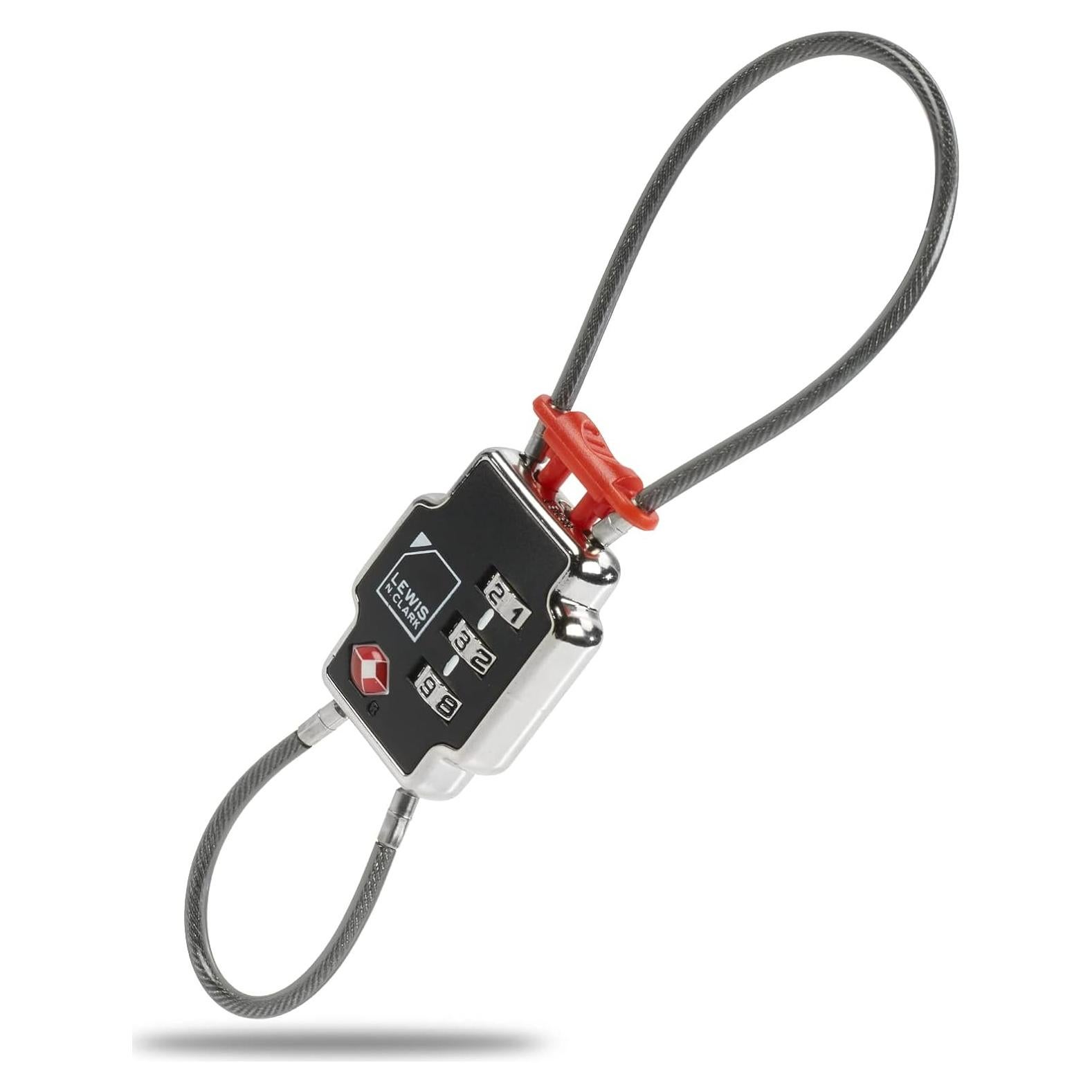 Candado de Combinación Reajustable Lewis N. Clark TSA Negro