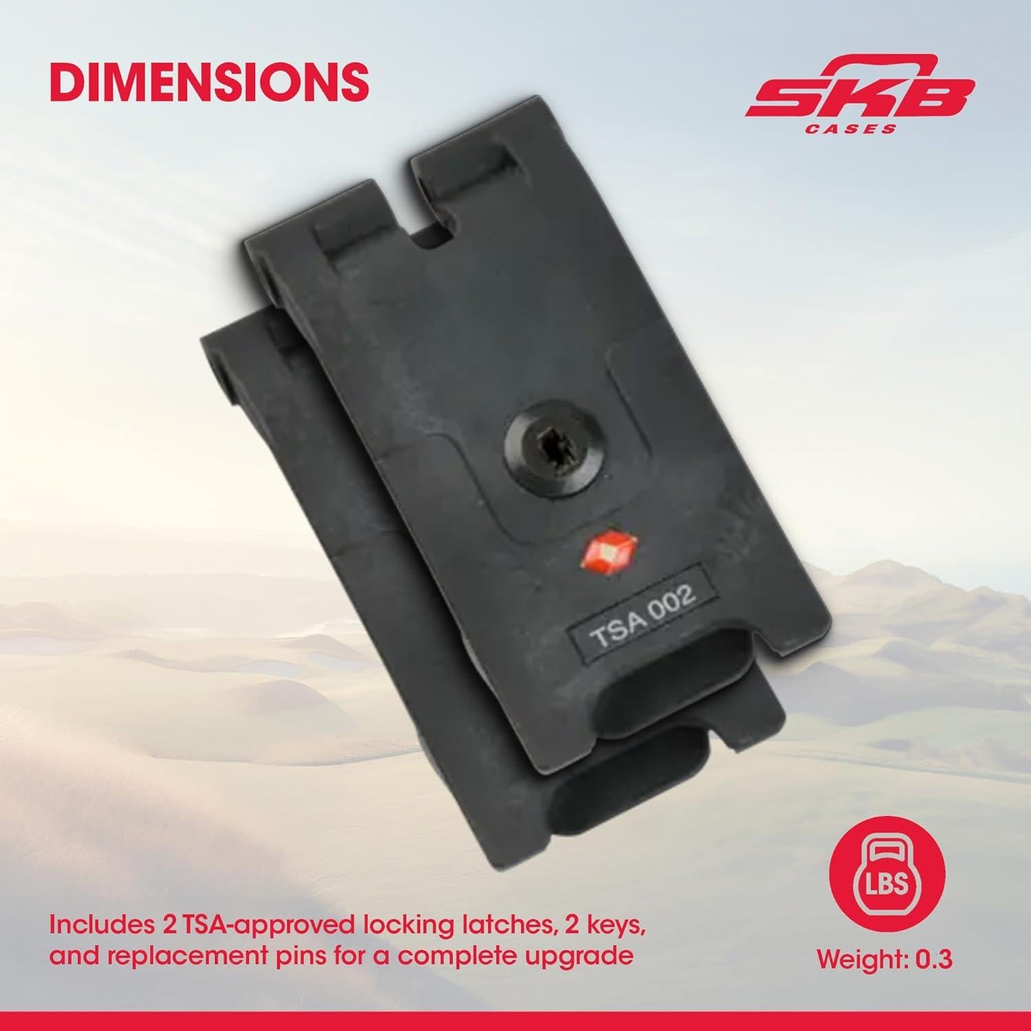 Kit de Pestillo TSA 3 SKB para Estuches iSeries - Seguridad Equipaje