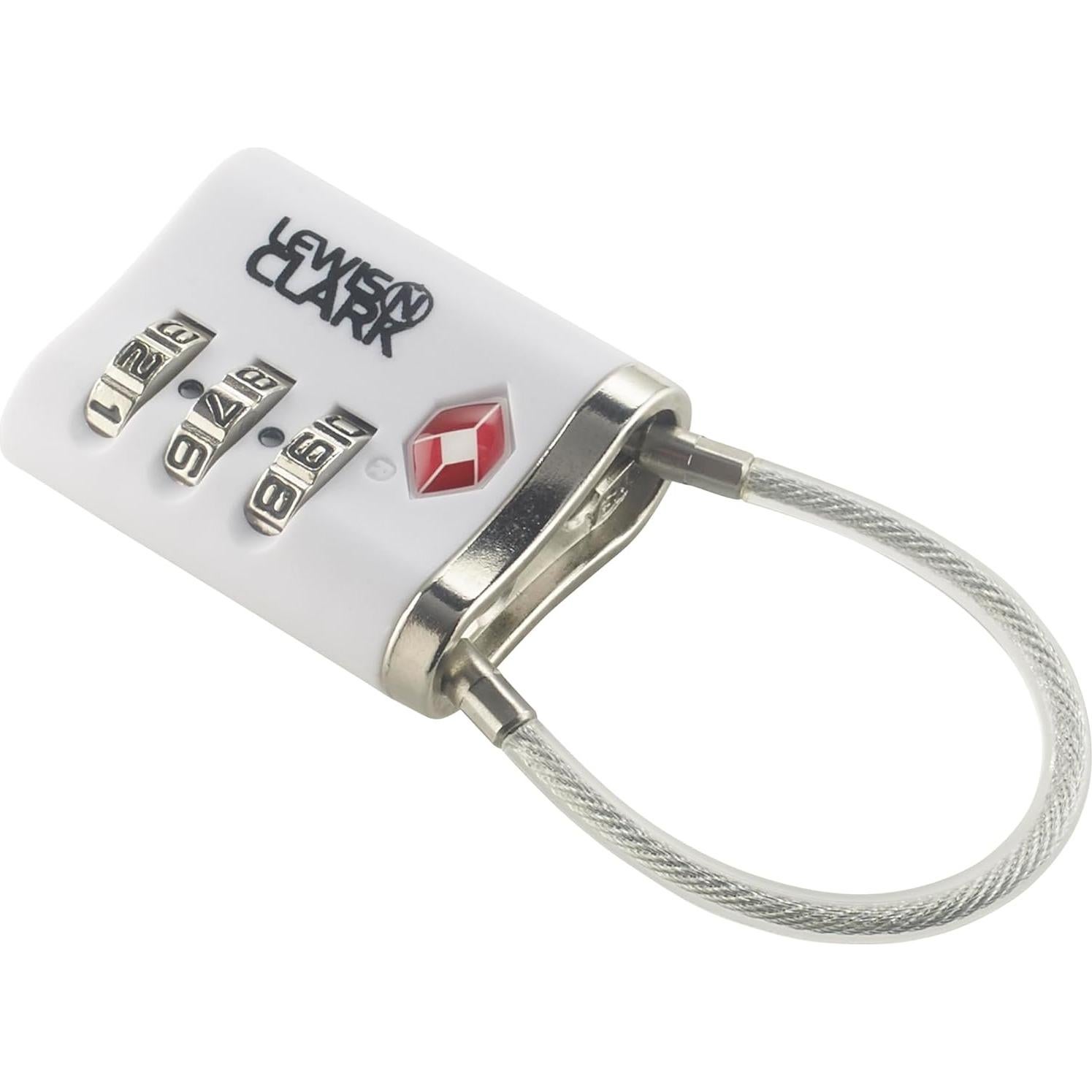 Candado de combinación TSA Lewis N. Clark 3 diales Blanco