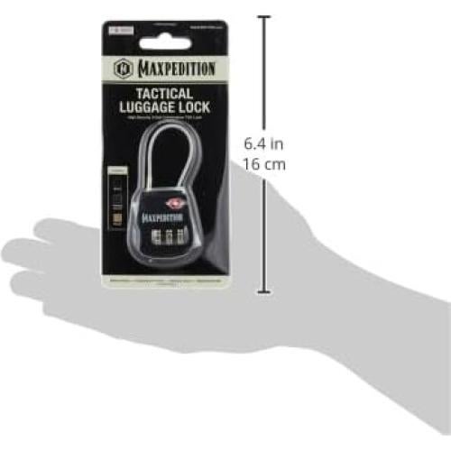 Candado TSA Maxpedition de Combinación 3 Dígitos Negro