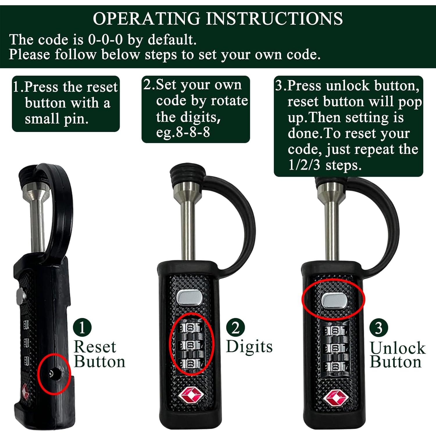 Cerraduras TSA para Fundas de Arma LAFENLIN - 2 Paquete