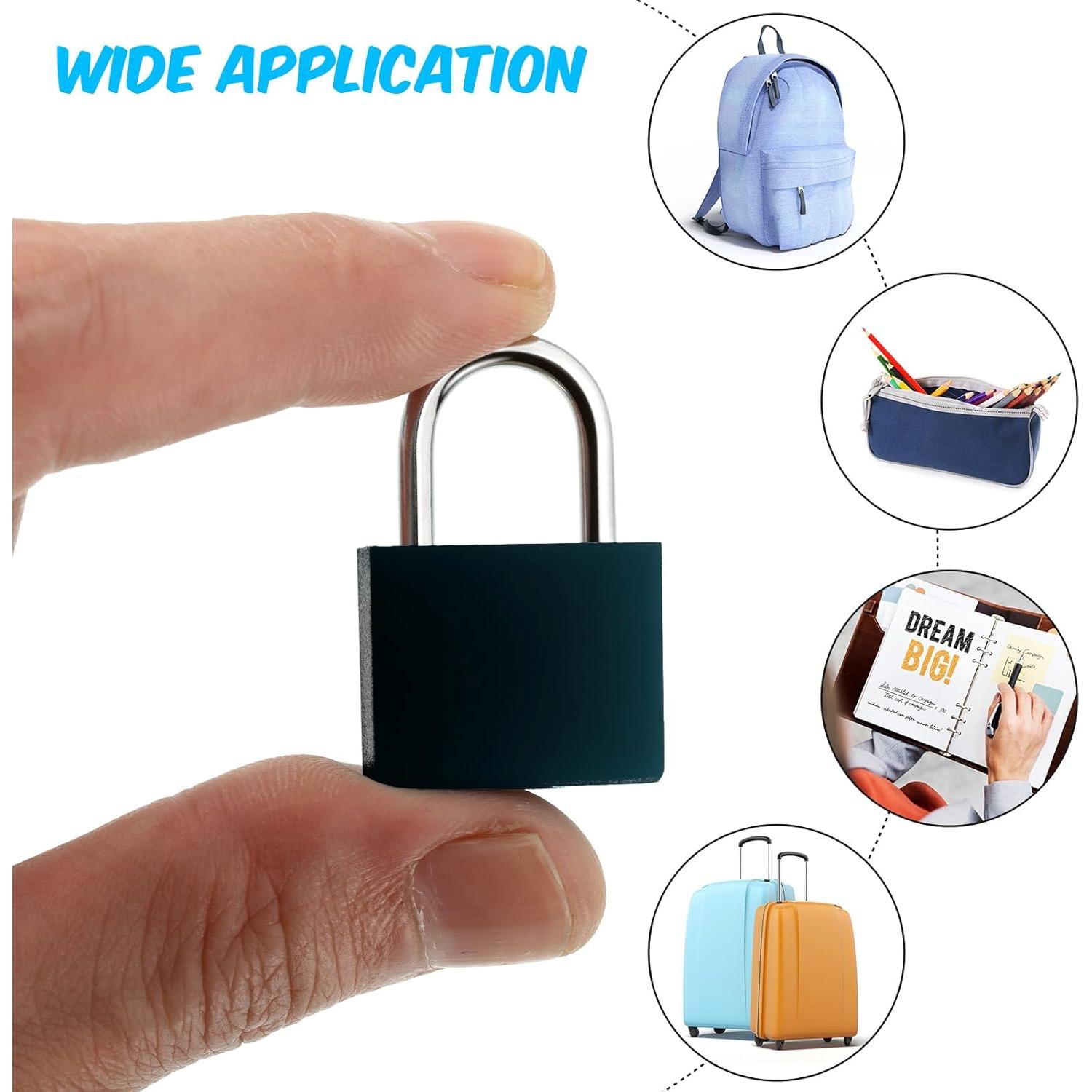 10 Candados de Equipaje Ripeng con Llaves - Compactos y Negros