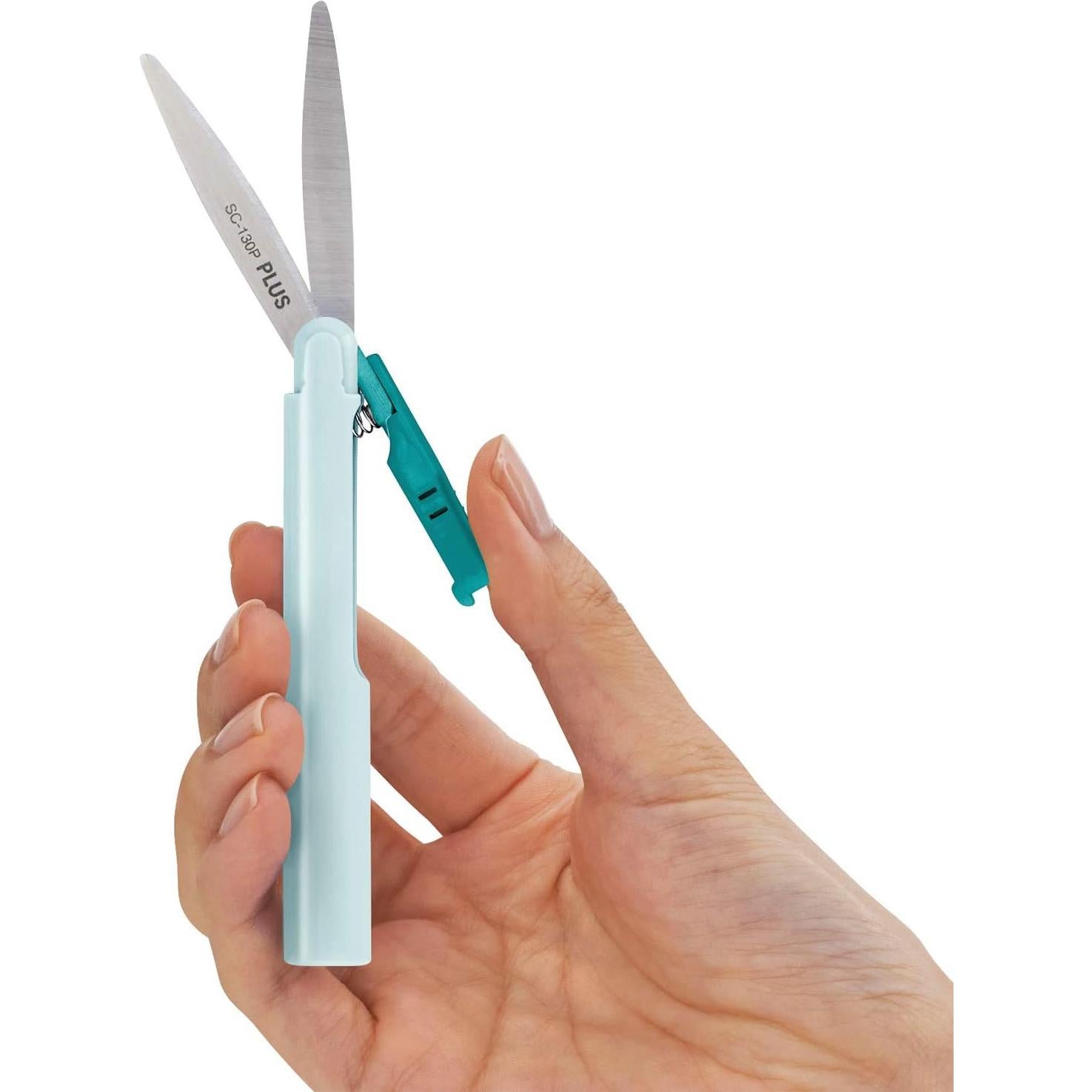 Tijeras Twiggy Compactas TSA PLUS Turquesa Antiadherentes