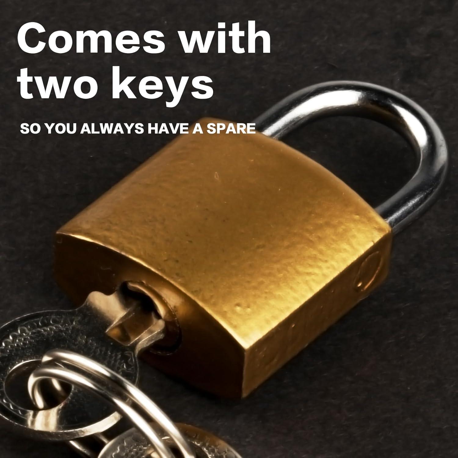 Paquete de 12 candados de bronce antiguo HexinYigjly 20mm