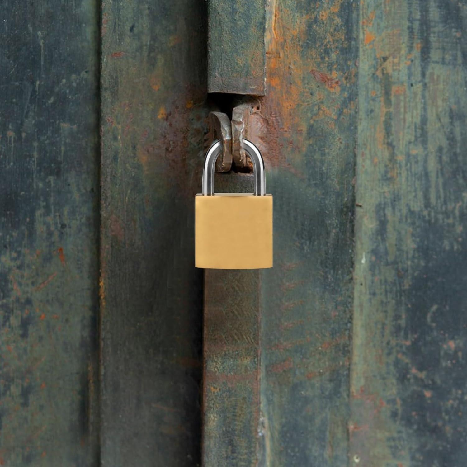 Paquete de 12 candados de bronce antiguo HexinYigjly 20mm