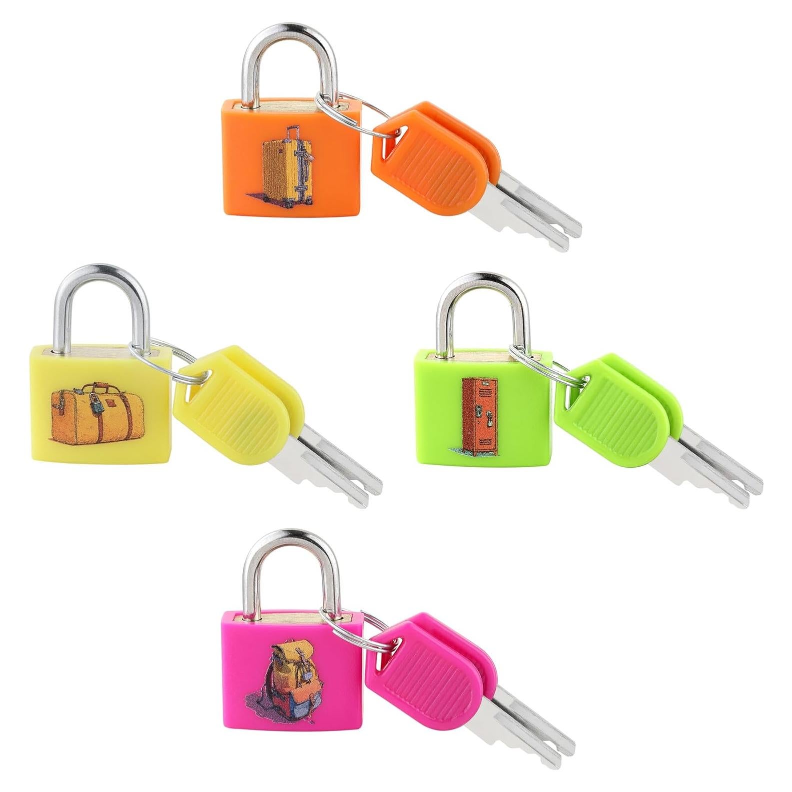Candados de Equipaje Mini KL KALOO 4PCS con Llave - Colores Brillantes