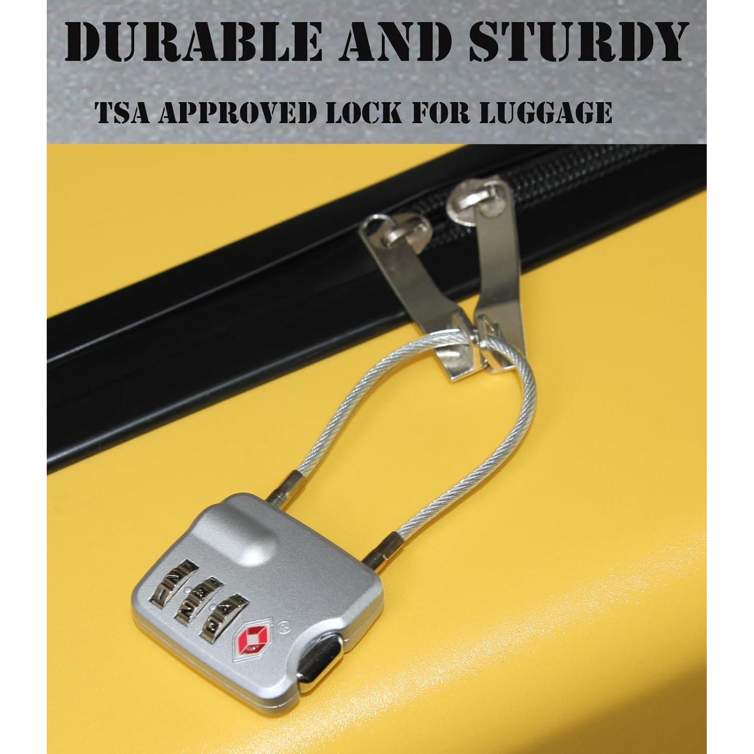 Paquete de 4 Candados TSA ZYAPA de Combinación para Equipaje