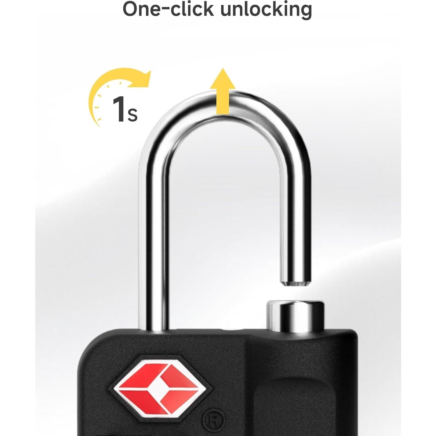 Candados de Equipaje LUGGEX TSA Aprobados - 2 Paquete Negro