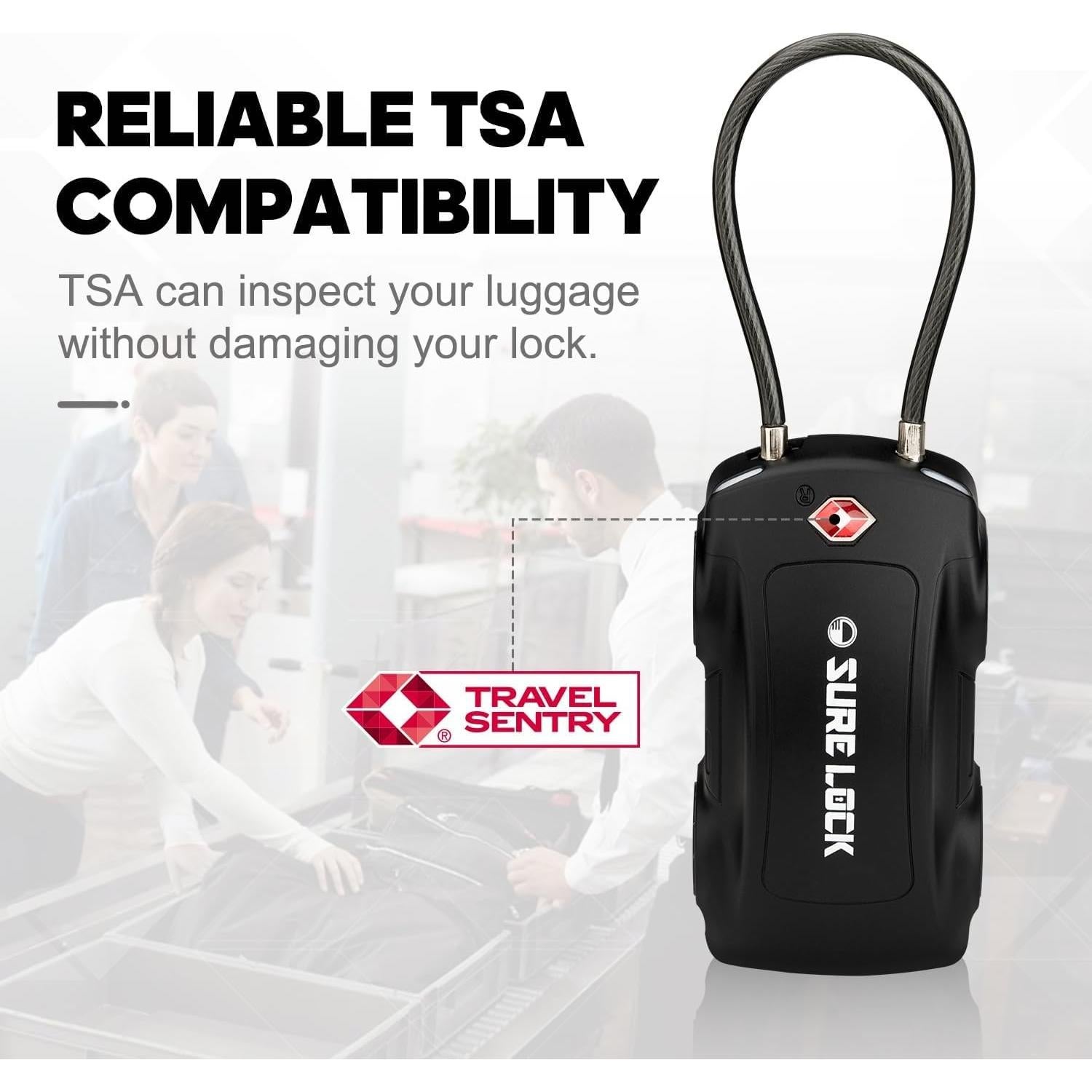 Candado de Equipaje TSA Sure Lock en Forma de Coche Negro