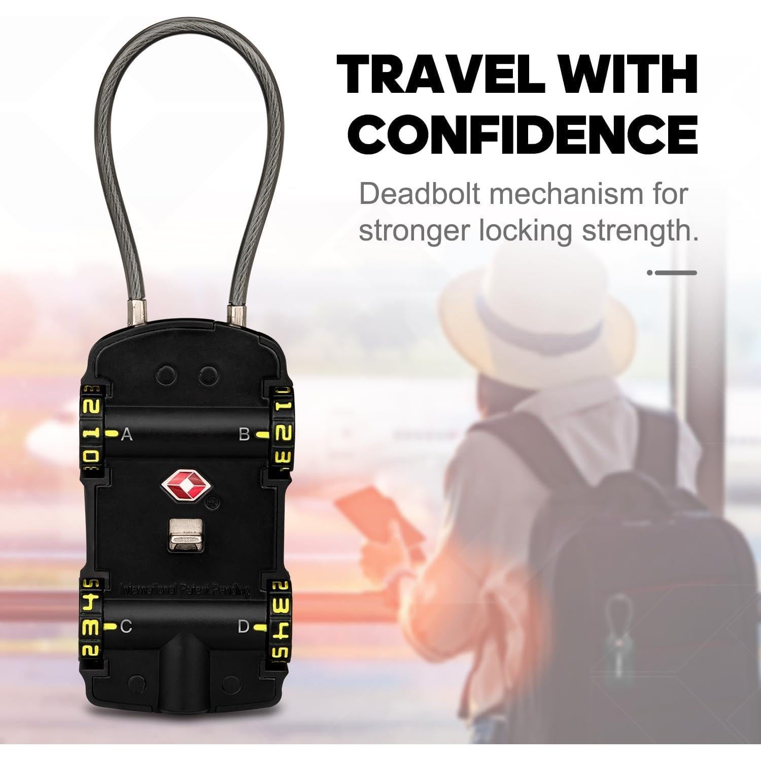 Candado de Equipaje TSA Sure Lock en Forma de Coche Negro