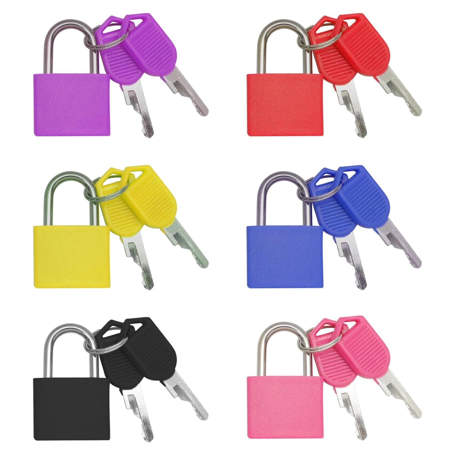 6 Candados de Maleta Bonsicoky con Llaves - Metal Anticorrosión
