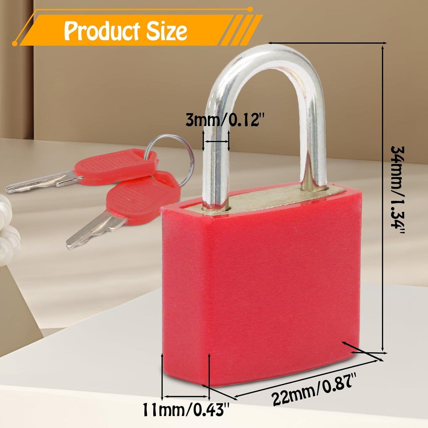 6 Candados de Maleta Bonsicoky con Llaves - Metal Anticorrosión