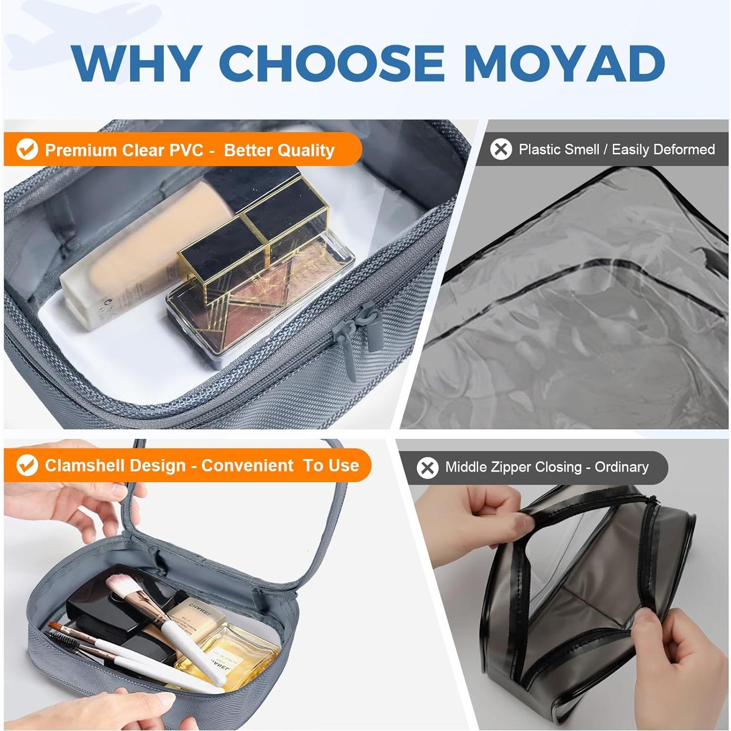 Bolsa de Aseo Moyad Aprobada por TSA 20.8x14cm Gris