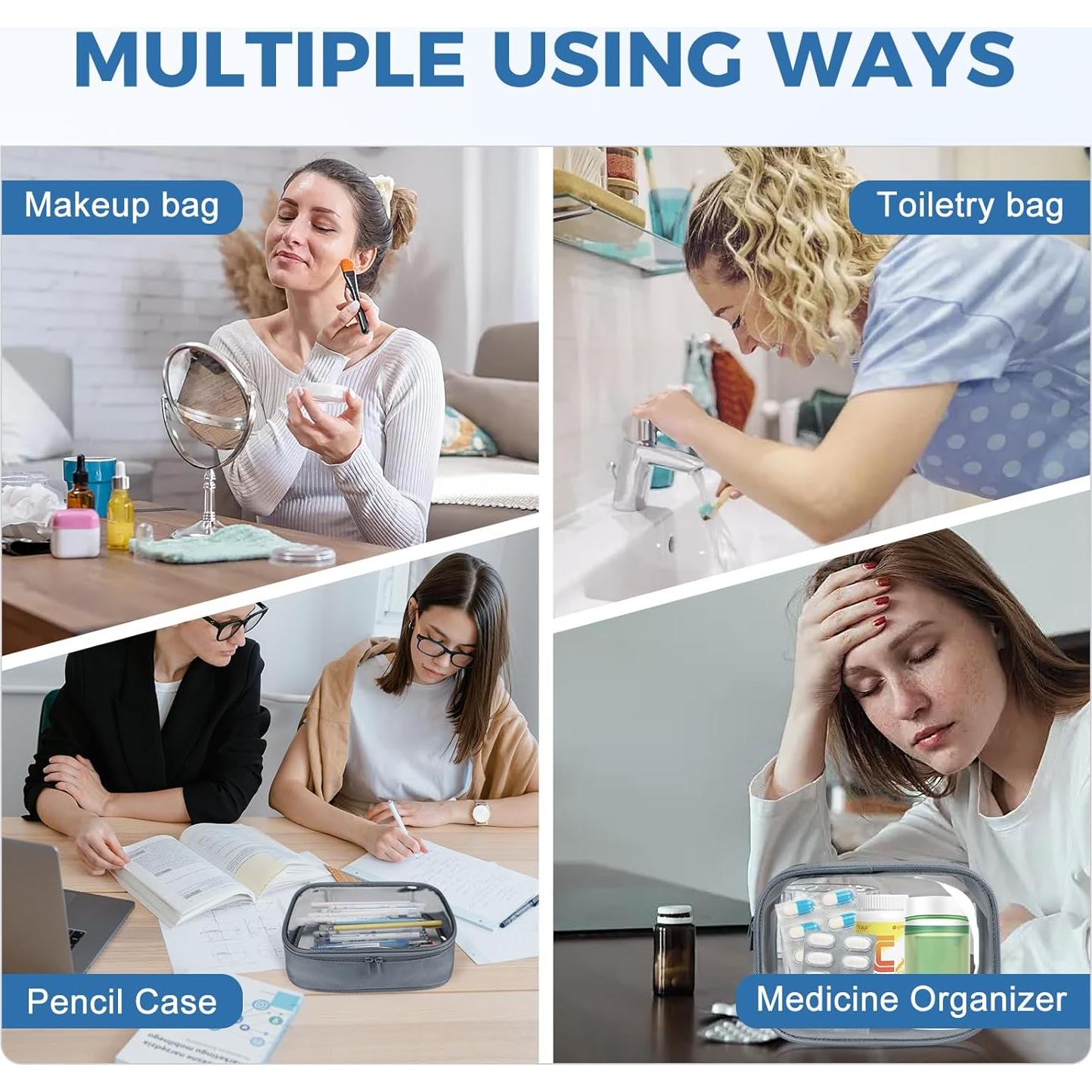 Bolsa de Aseo Moyad Aprobada por TSA 20.8x14cm Gris