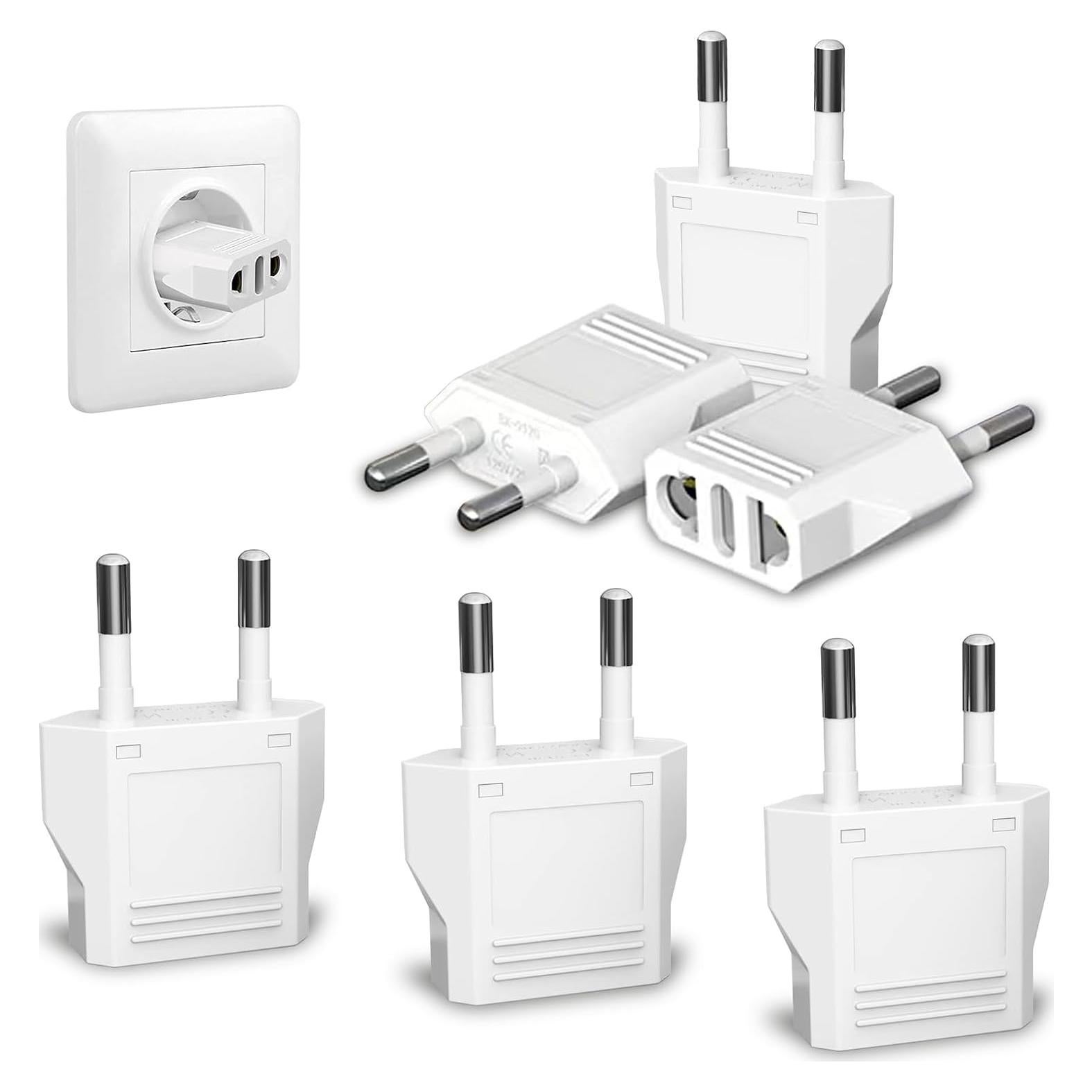 Adaptador de Enchufe de Viaje MIKWOAB Tipo C - 6 Piezas