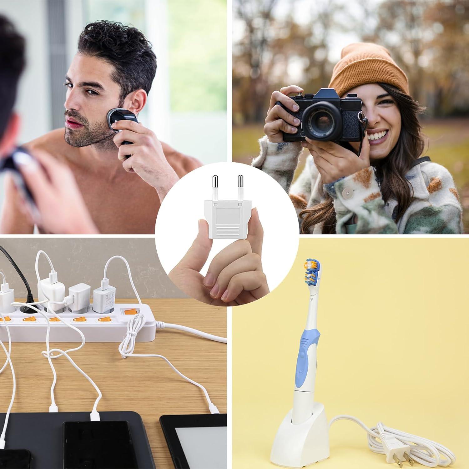 Adaptador de Enchufe de Viaje MIKWOAB Tipo C - 6 Piezas