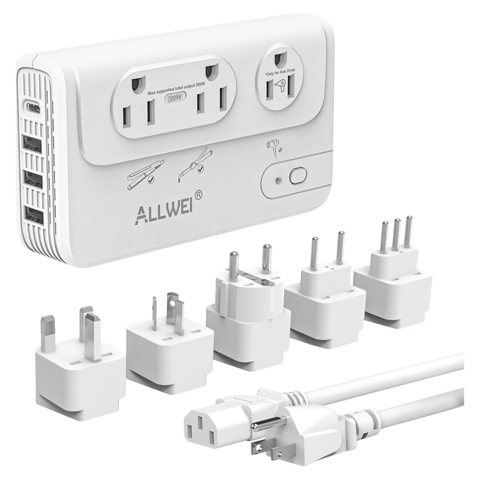 Convertidor de Voltaje ALLWEI 2000W 220V a 110V para Viajes