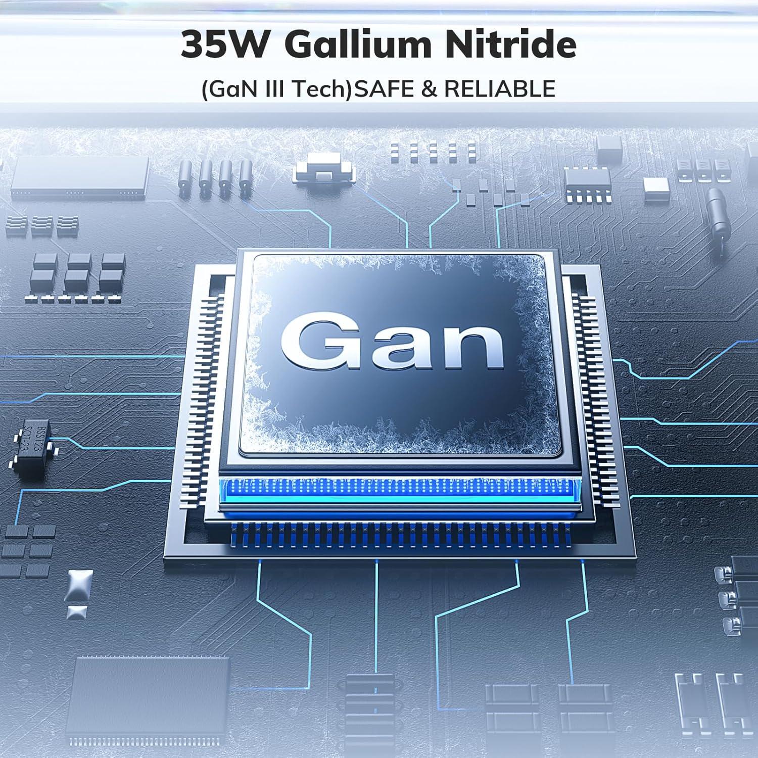 Adaptador de Viaje Universal Hichain 35W 7-en-1 Blanco