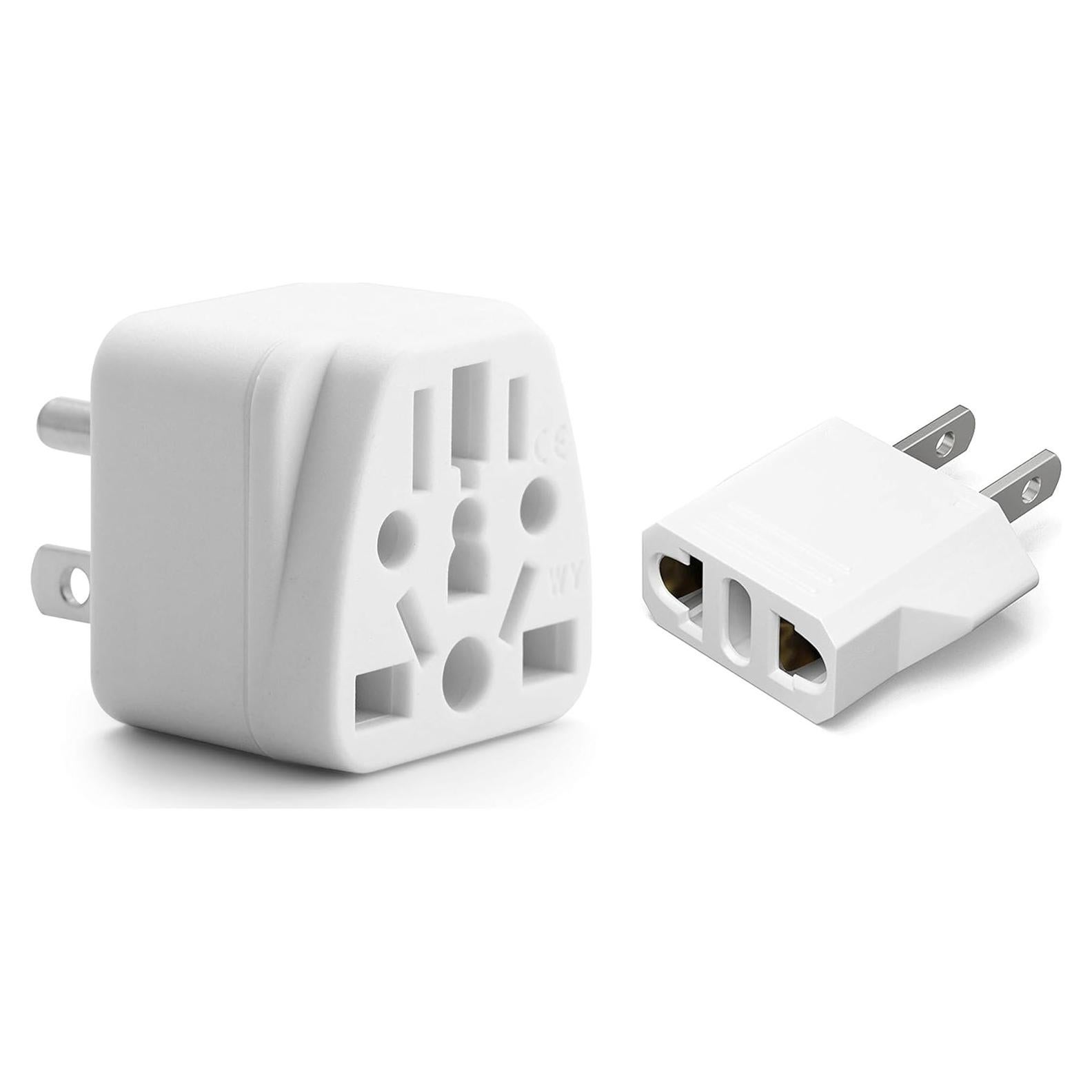 Adaptador de Enchufe de Viaje Unidapt Tipo A y B Blanco