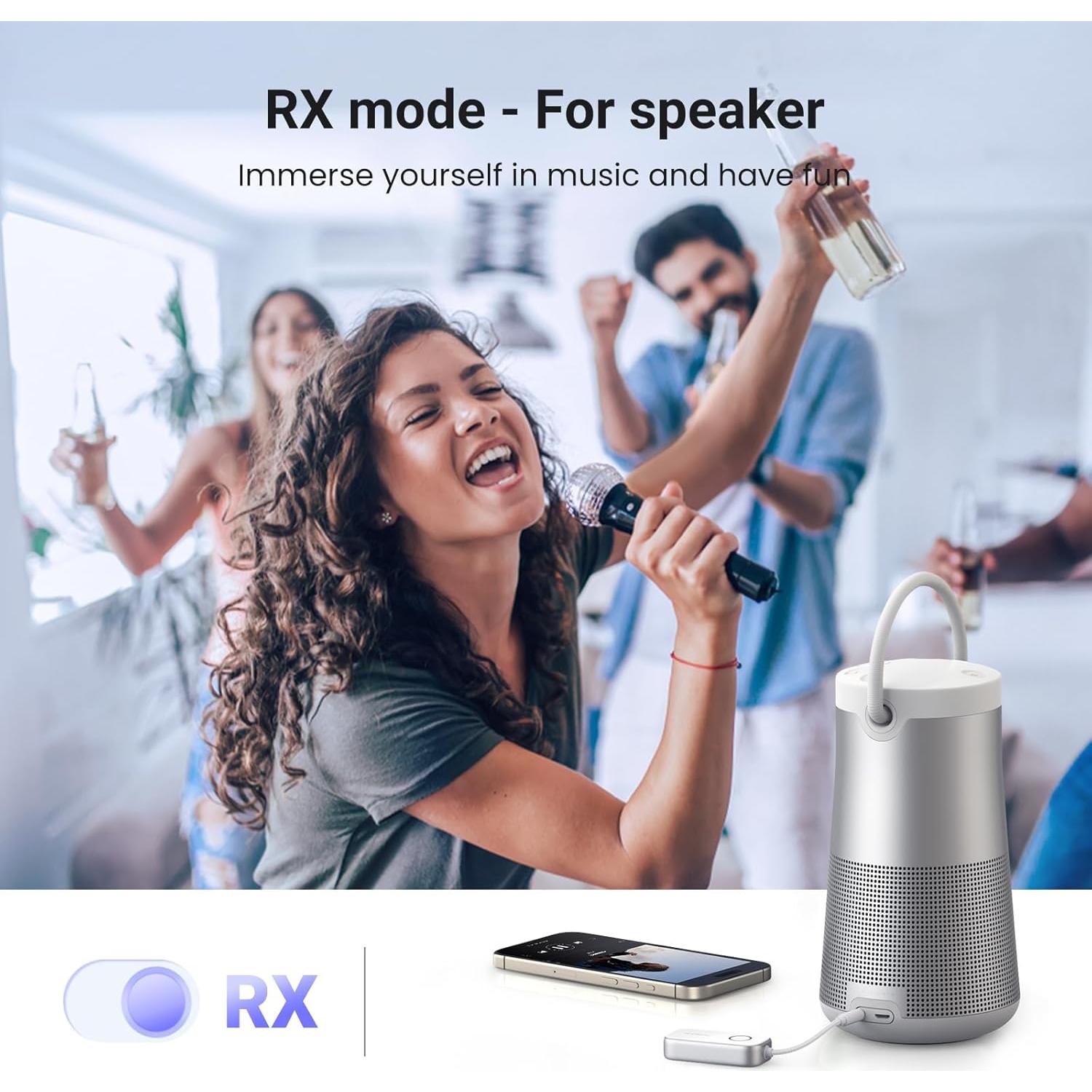 Transmisor Receptor Bluetooth 6.0 UGREEN 2 en 1 18h Batería