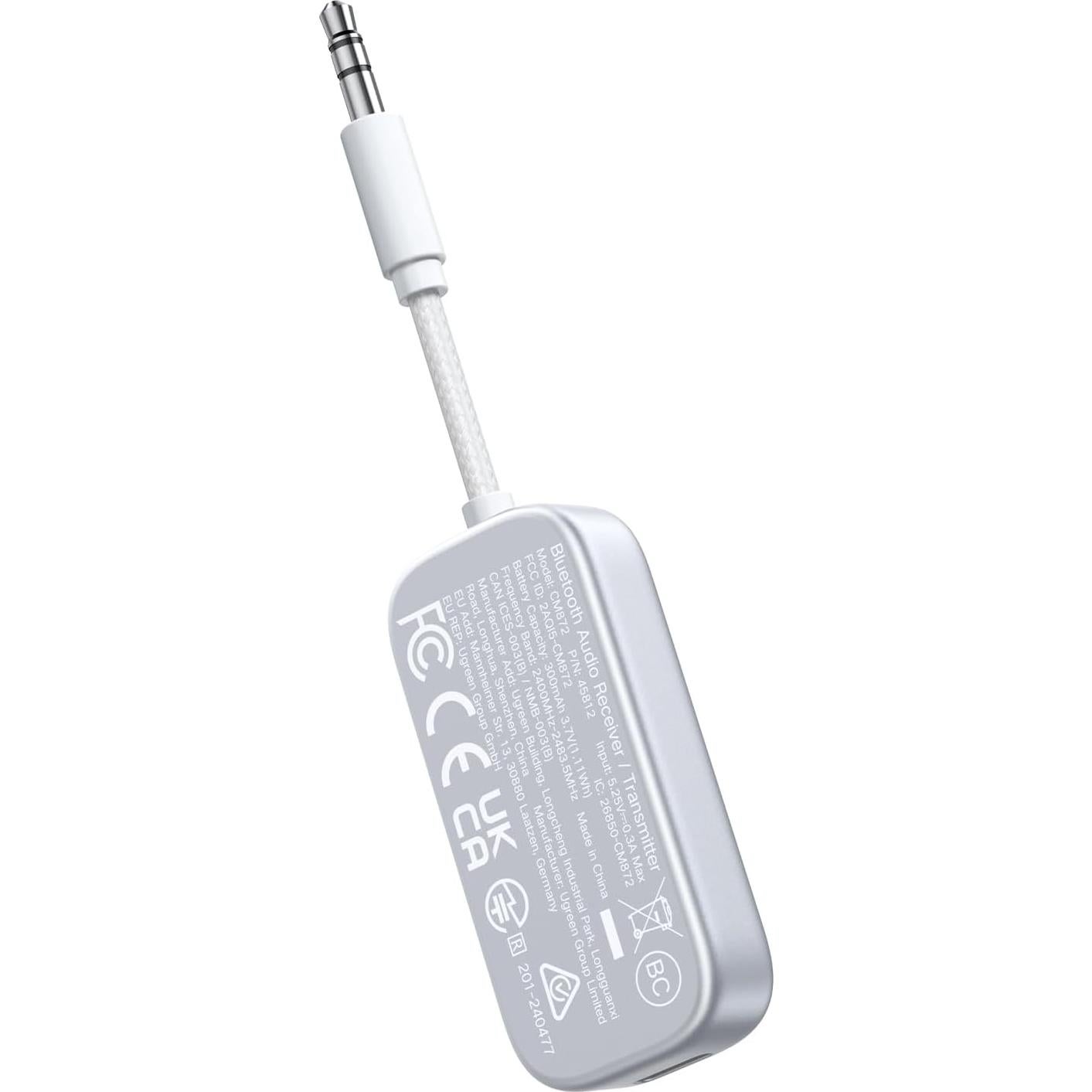 Transmisor Receptor Bluetooth 6.0 UGREEN 2 en 1 18h Batería