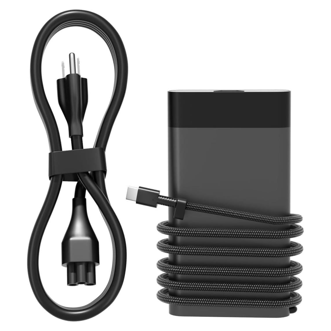 Slim 65W USB-C Charger Compatible with HP Elitebook, Spectre, Envy, ProBook, Pavilion, Fortis, OmniBook,ZBook Firefly, Elite x2, Chromebook X360 Laptop Travel Fast Charging Adapter